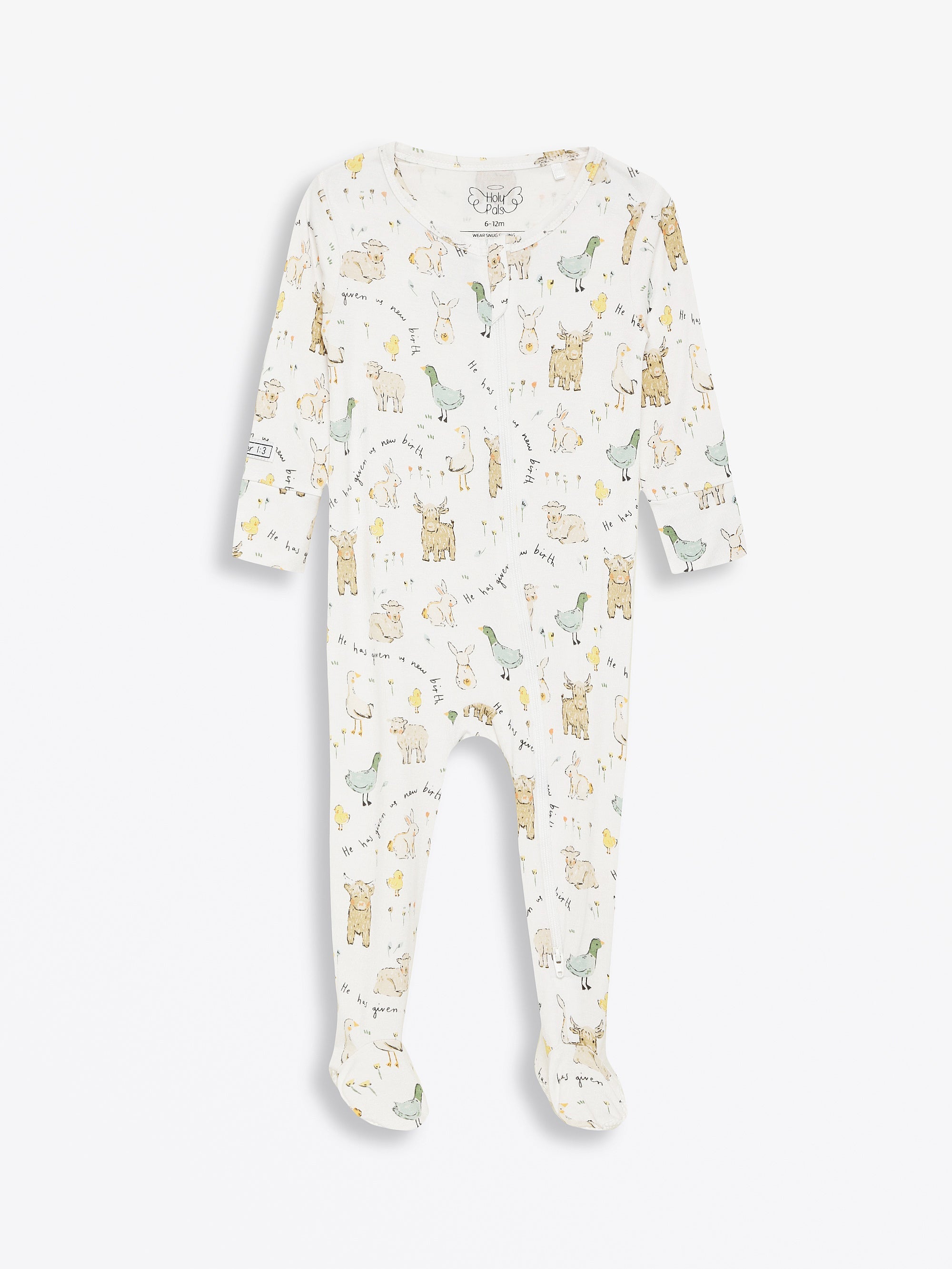 New Birth Pj Footed Onesie Bamboo