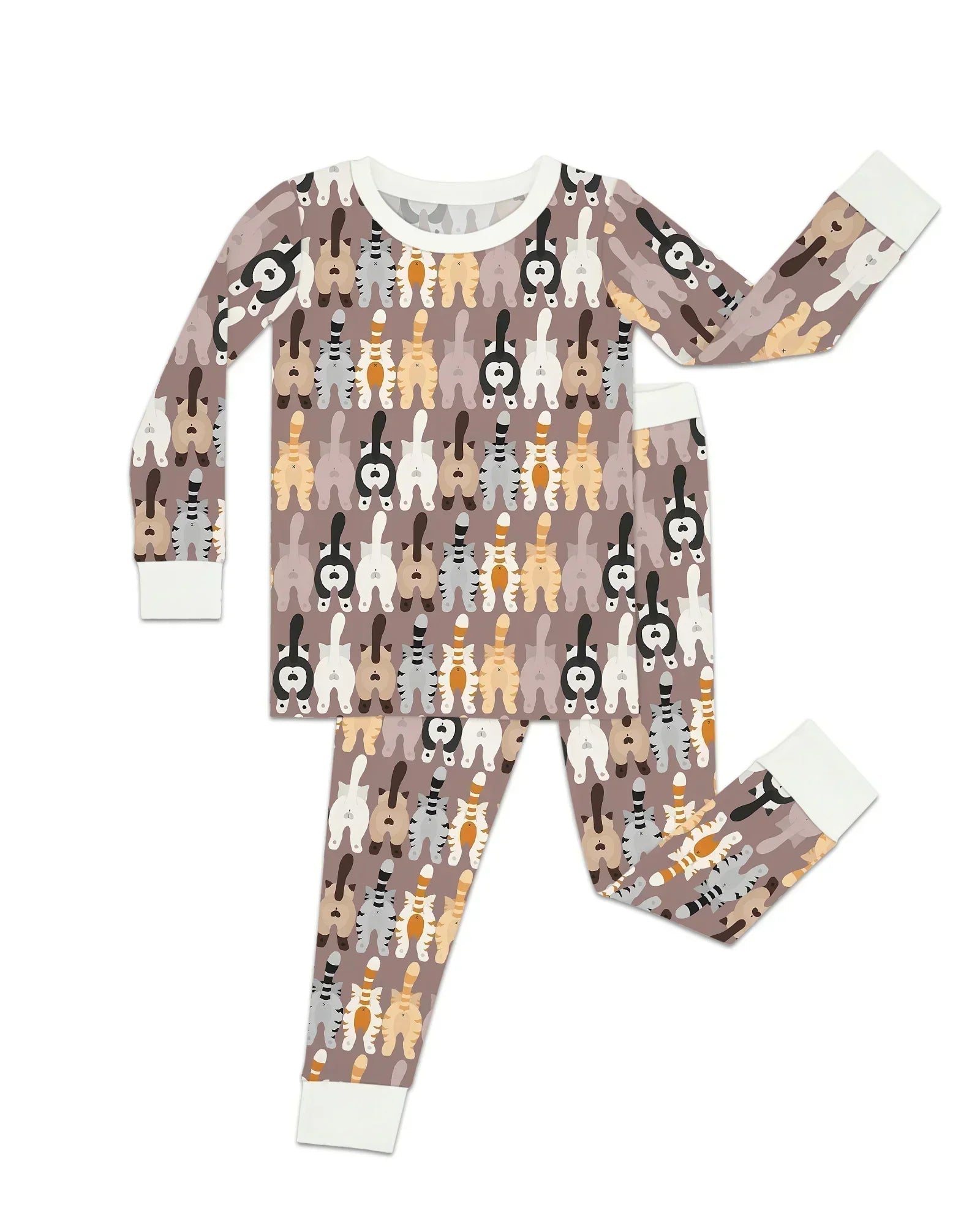 Cheeky Tails Bamboo Two Piece Long Sleeve Pajama Set