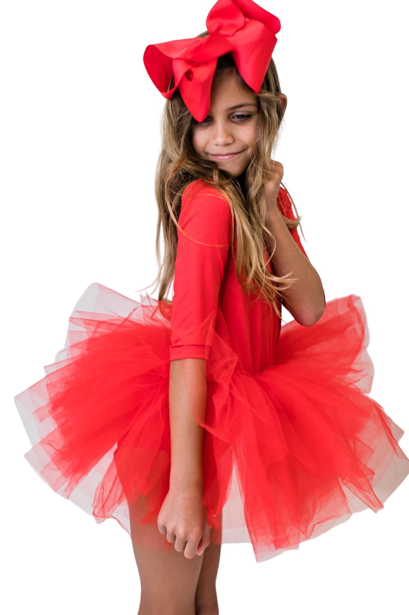 Red 3/4 Tutu Leotard