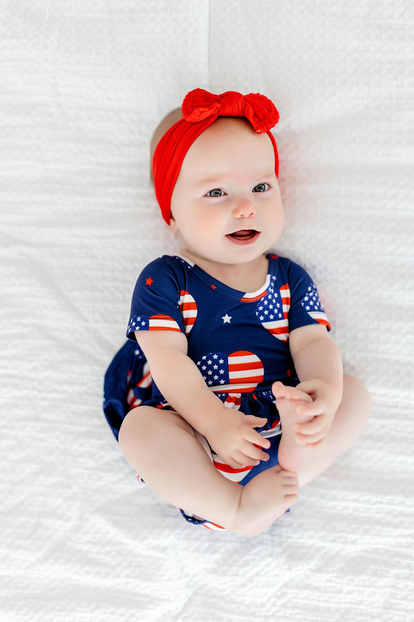 I Heart The Usa S/s Twirl Bodysuit