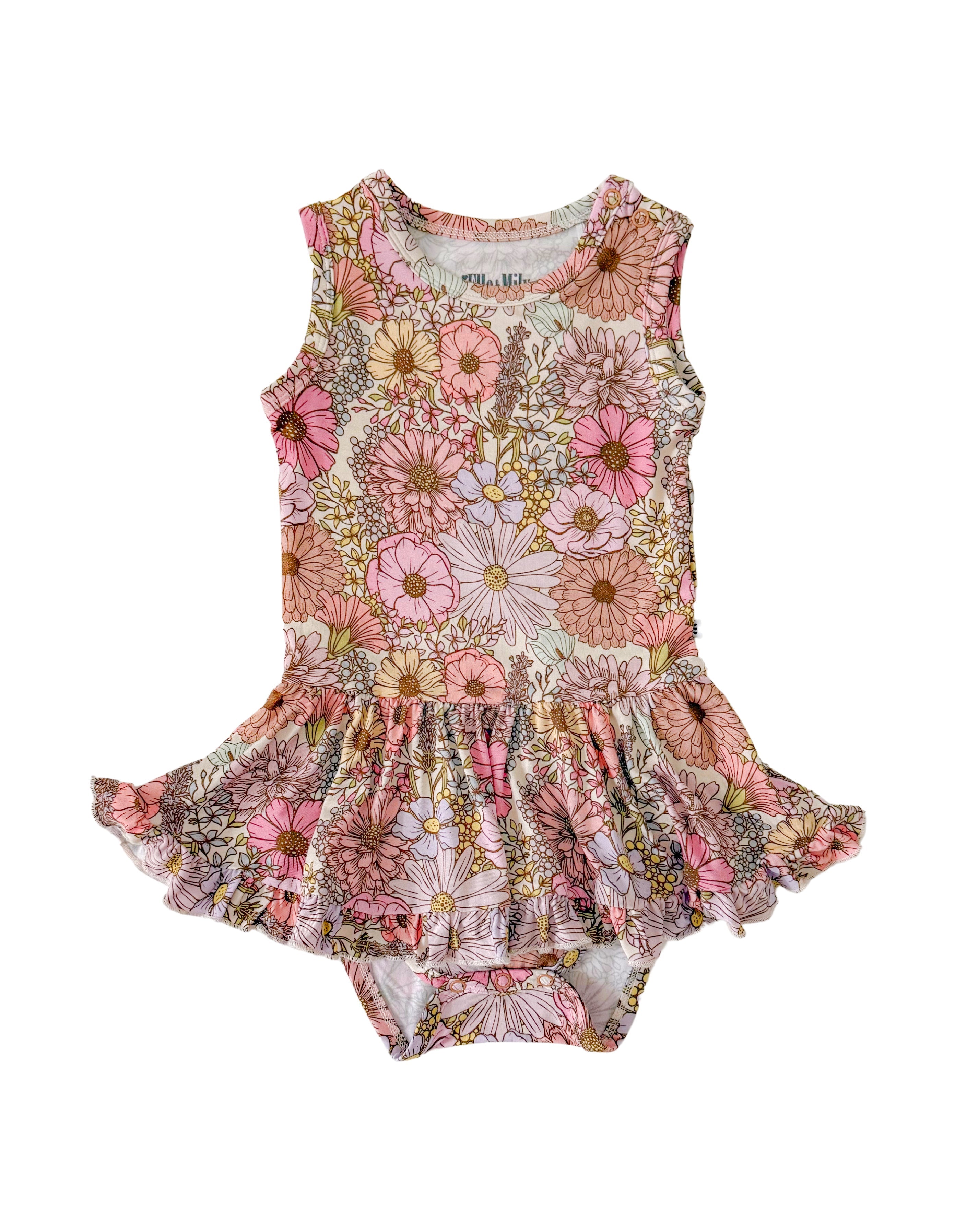 Mae Bamboo Skirted Bodysuit