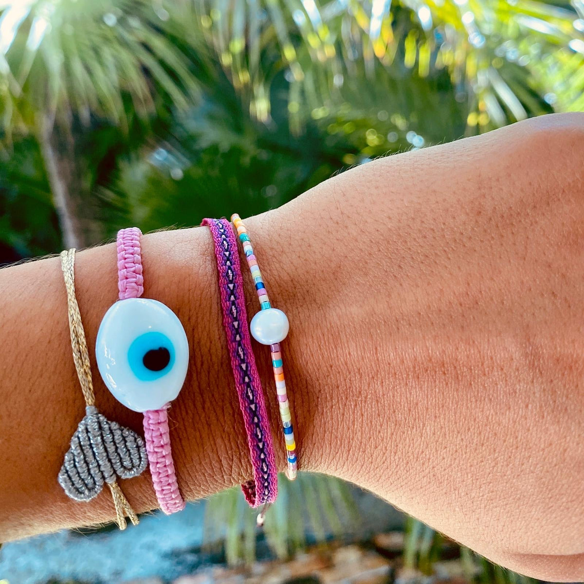 Pastel Pearl Thread Bracelet