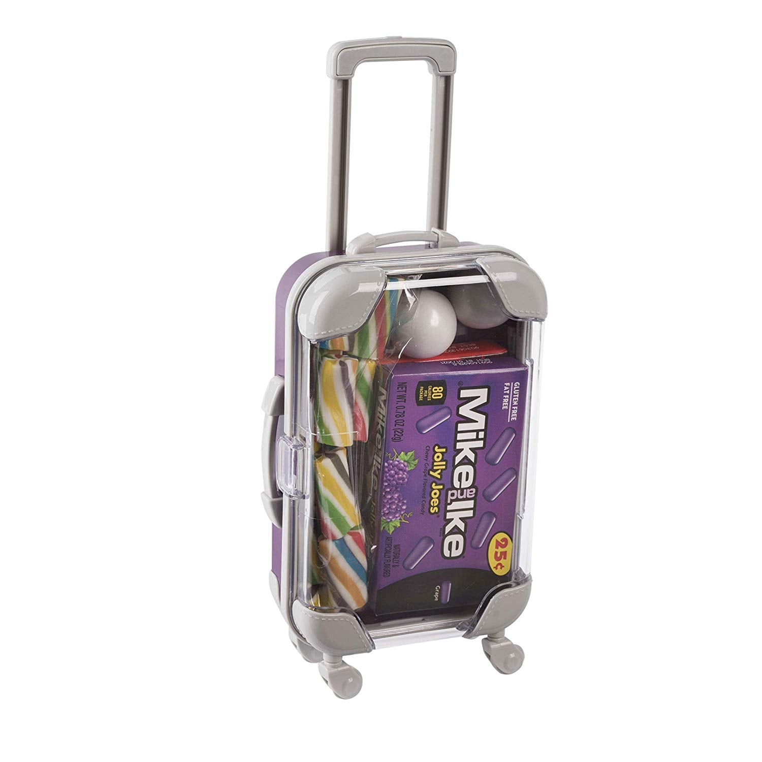 Mini Suitcase Candy Box 5.5"x3.5"x1.5" Purple 8 Pack