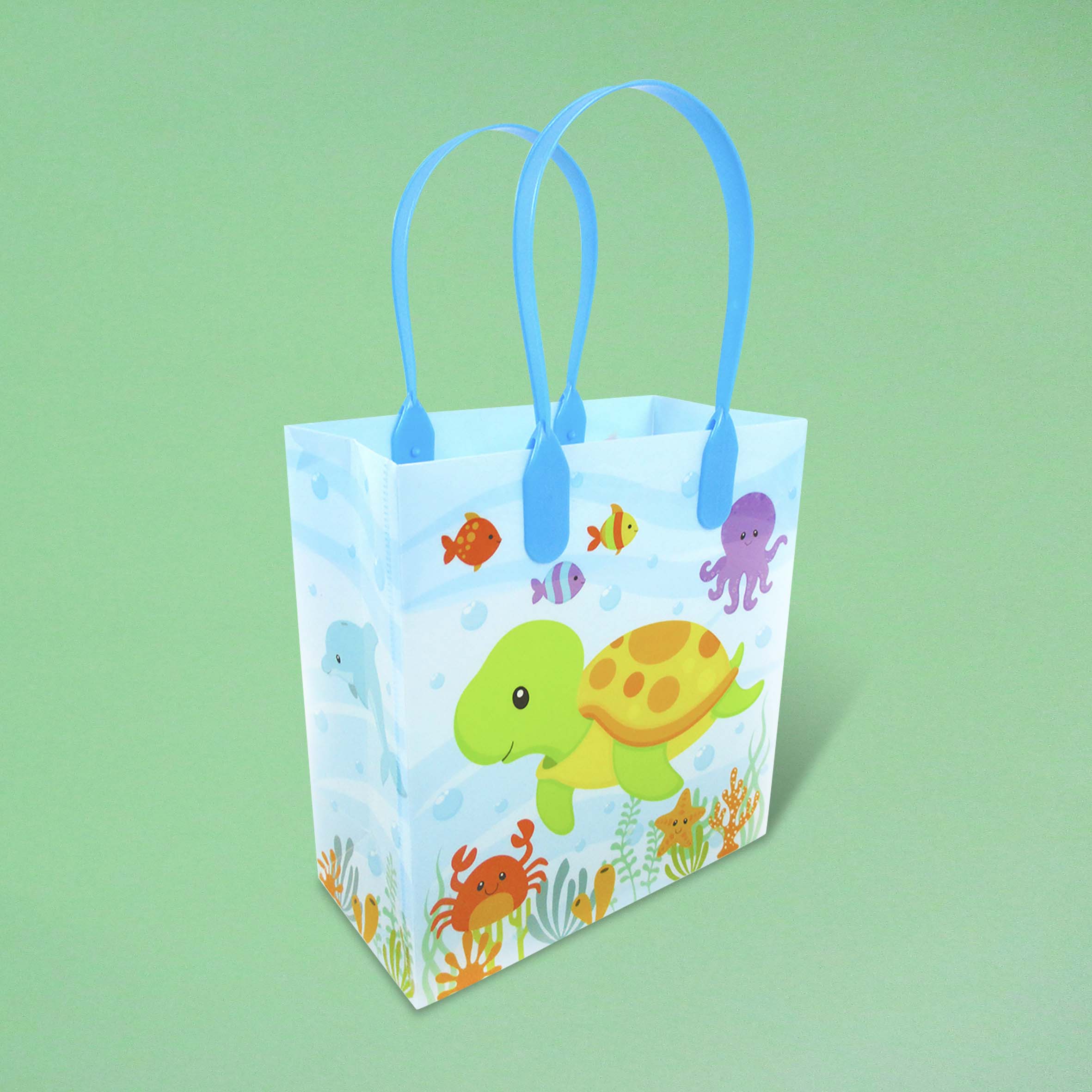 Ocean Life And Turtles Party Favor Bags Treat Bags - Set Of 6 Or 12