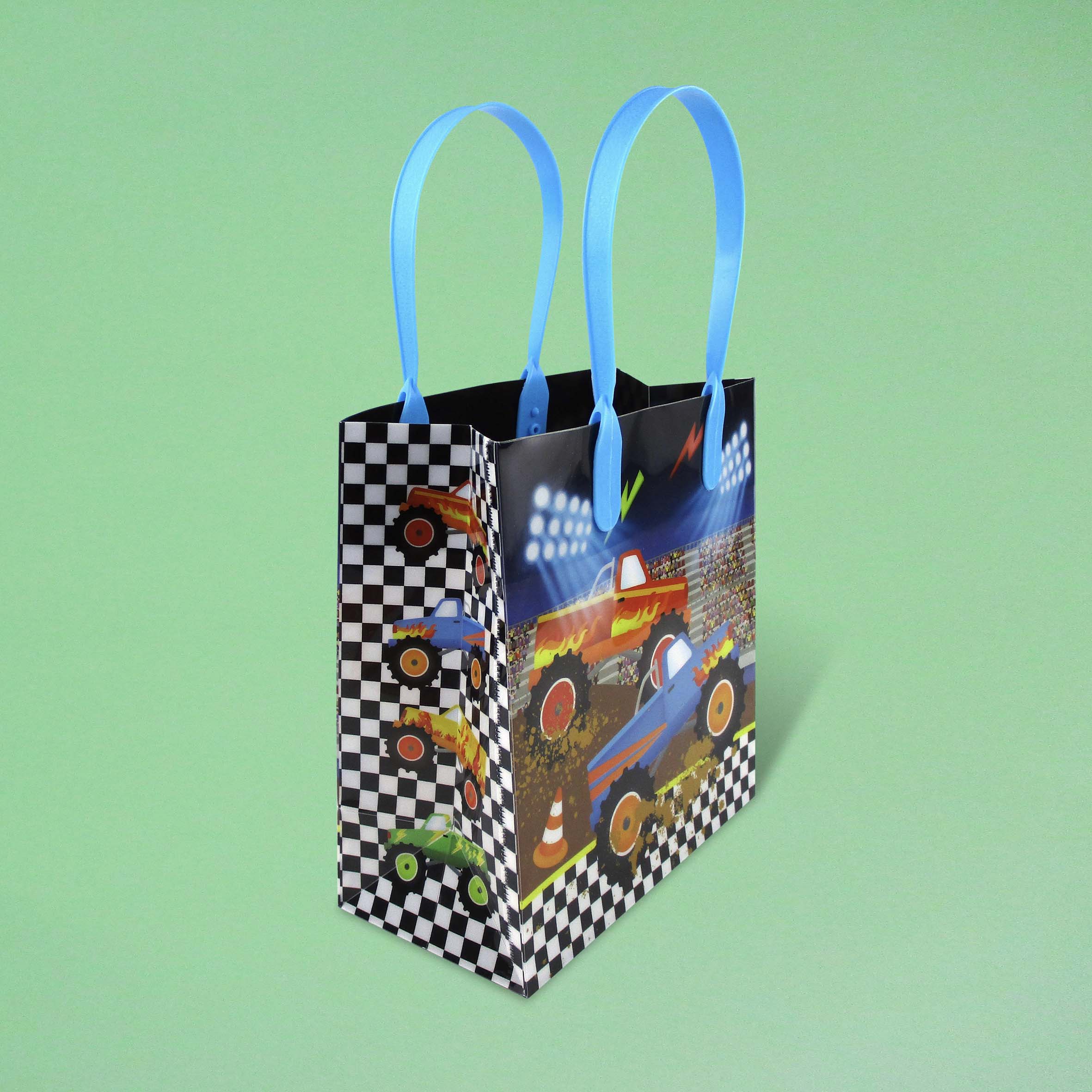 Monster Truck Themed Party Favor Bags Treat Bags - Set Of 6 Or 12