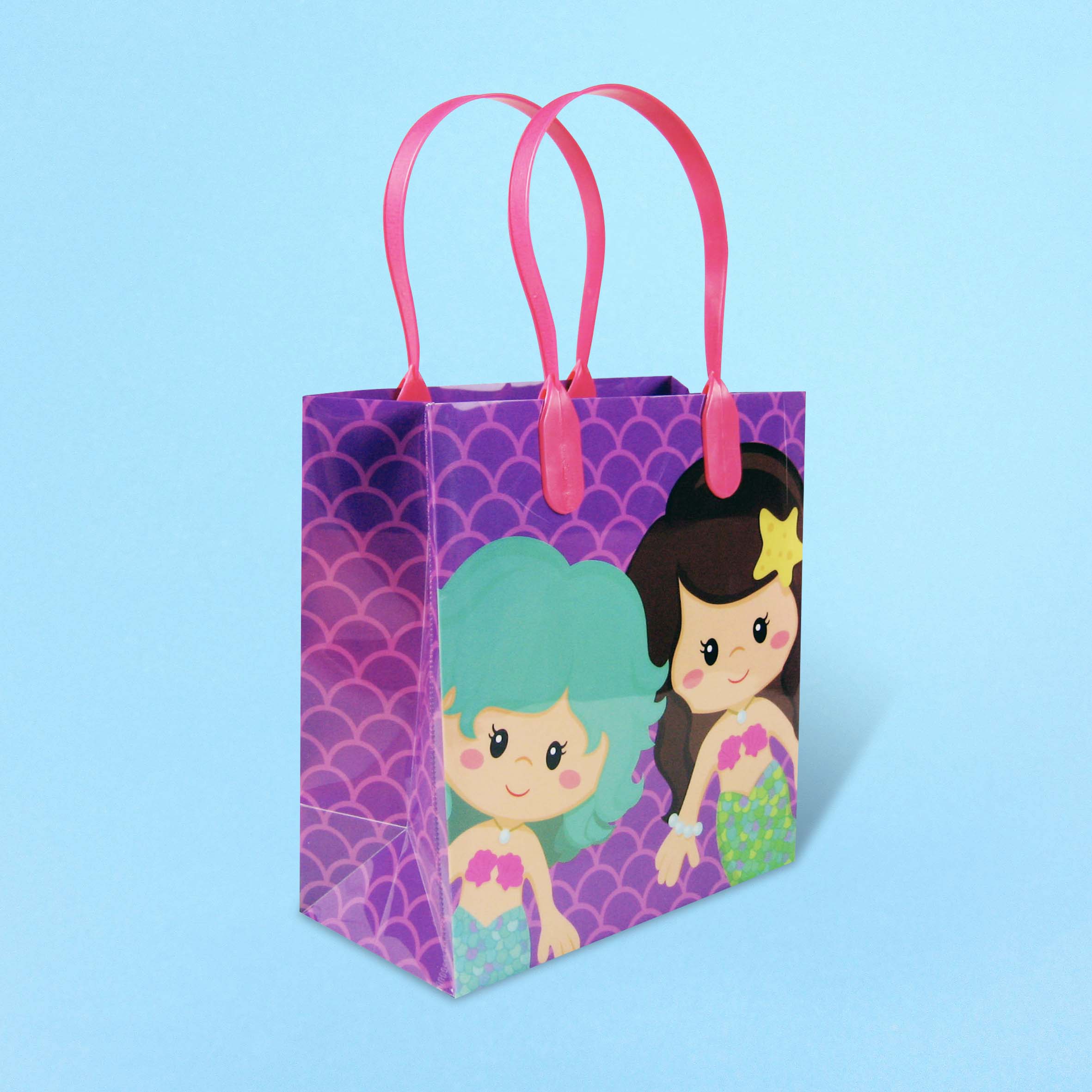 Mermaid Party Favor Bags Treat Bags - Set Of 6 Or 12