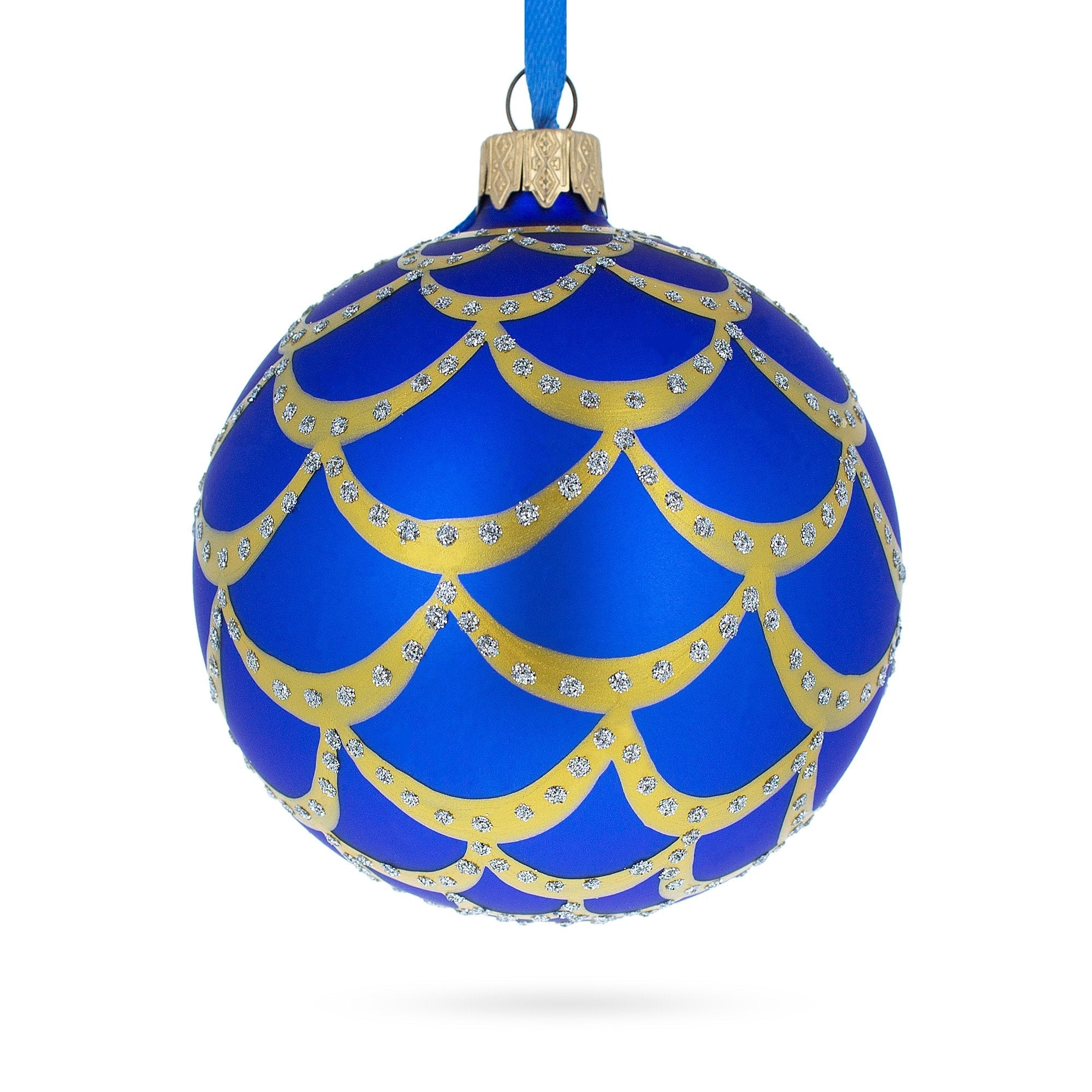 Elegant 1900 Kelch Pine Cone Royal Egg - Blown Glass Christmas Ornament 3.25 Inches