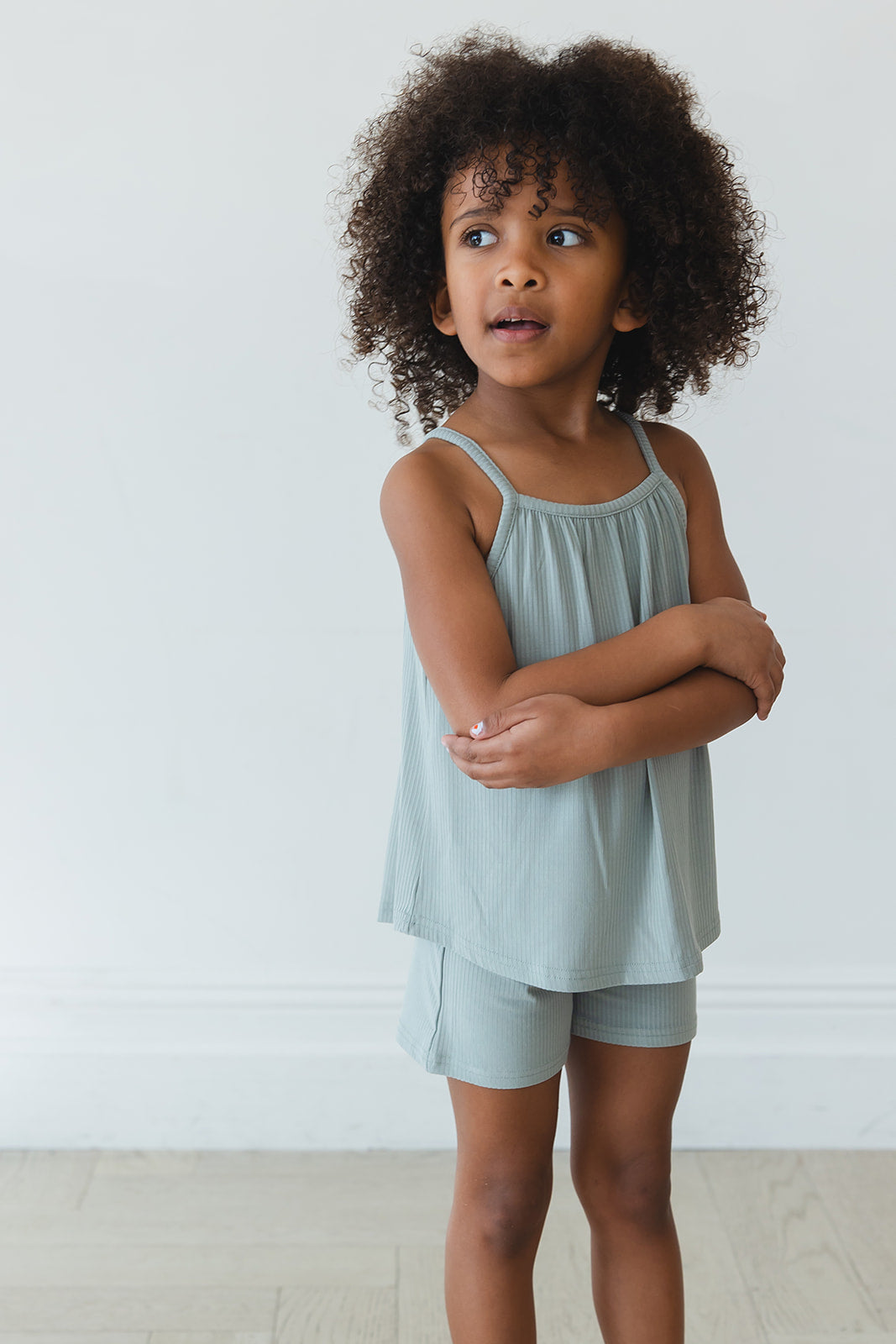 Sage (ribbed) - Tank Short Set