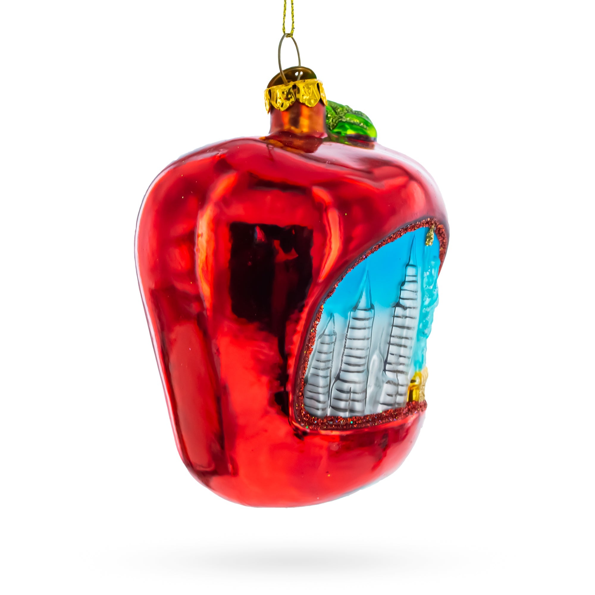 Big Apple Tribute: New York City - Blown Glass Christmas Ornament