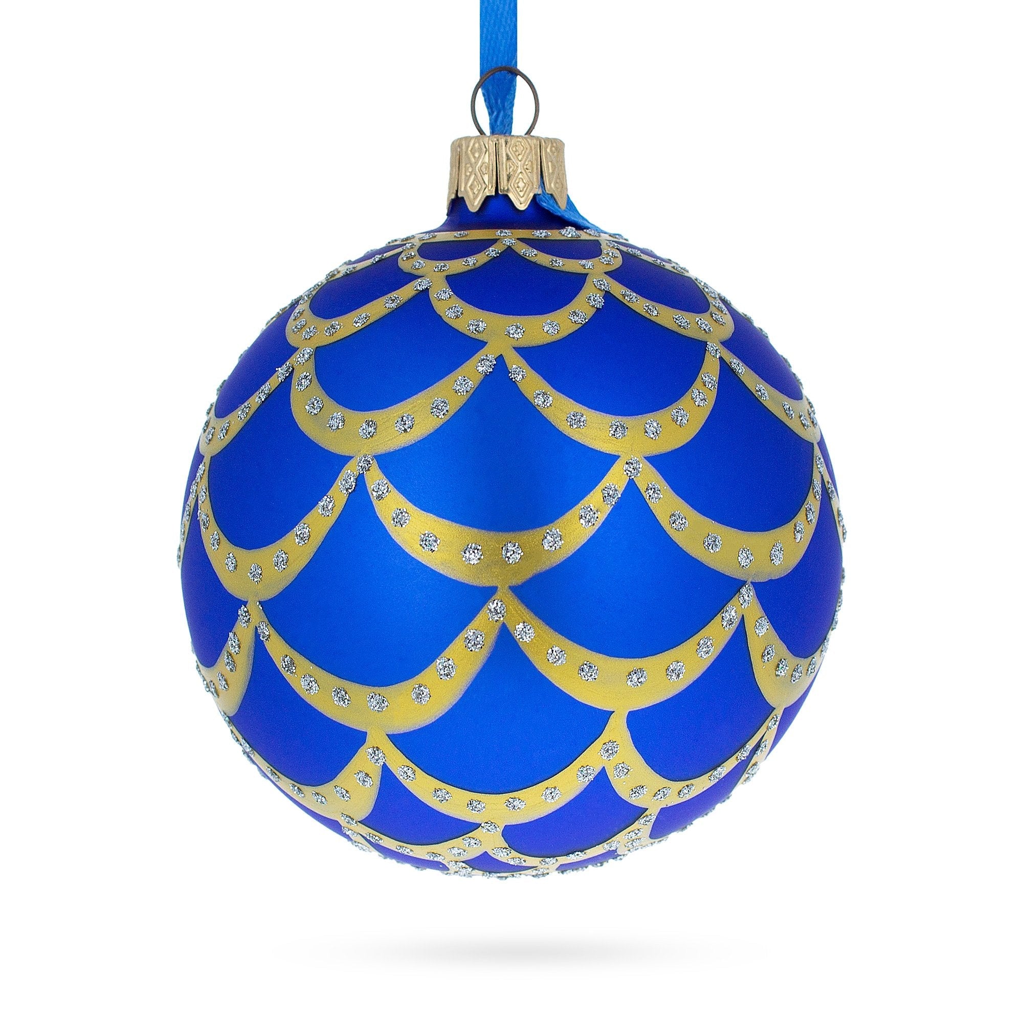 Elegant 1900 Kelch Pine Cone Royal Egg - Blown Glass Christmas Ornament 3.25 Inches