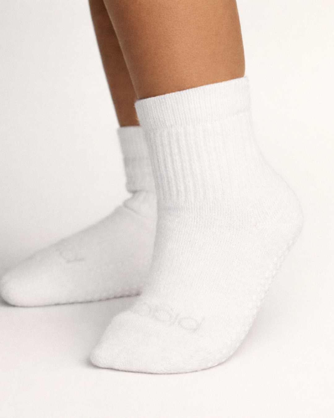 Toddler Gripper Crew Socks 4-pack (2-3t) - Oat