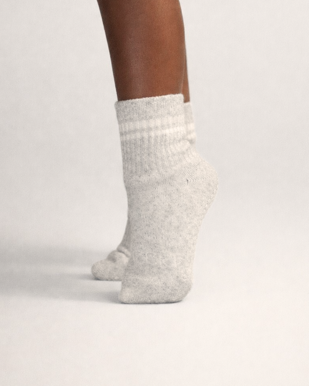 Toddler Gripper Crew Socks 4-pack (2-3t) - Pebble