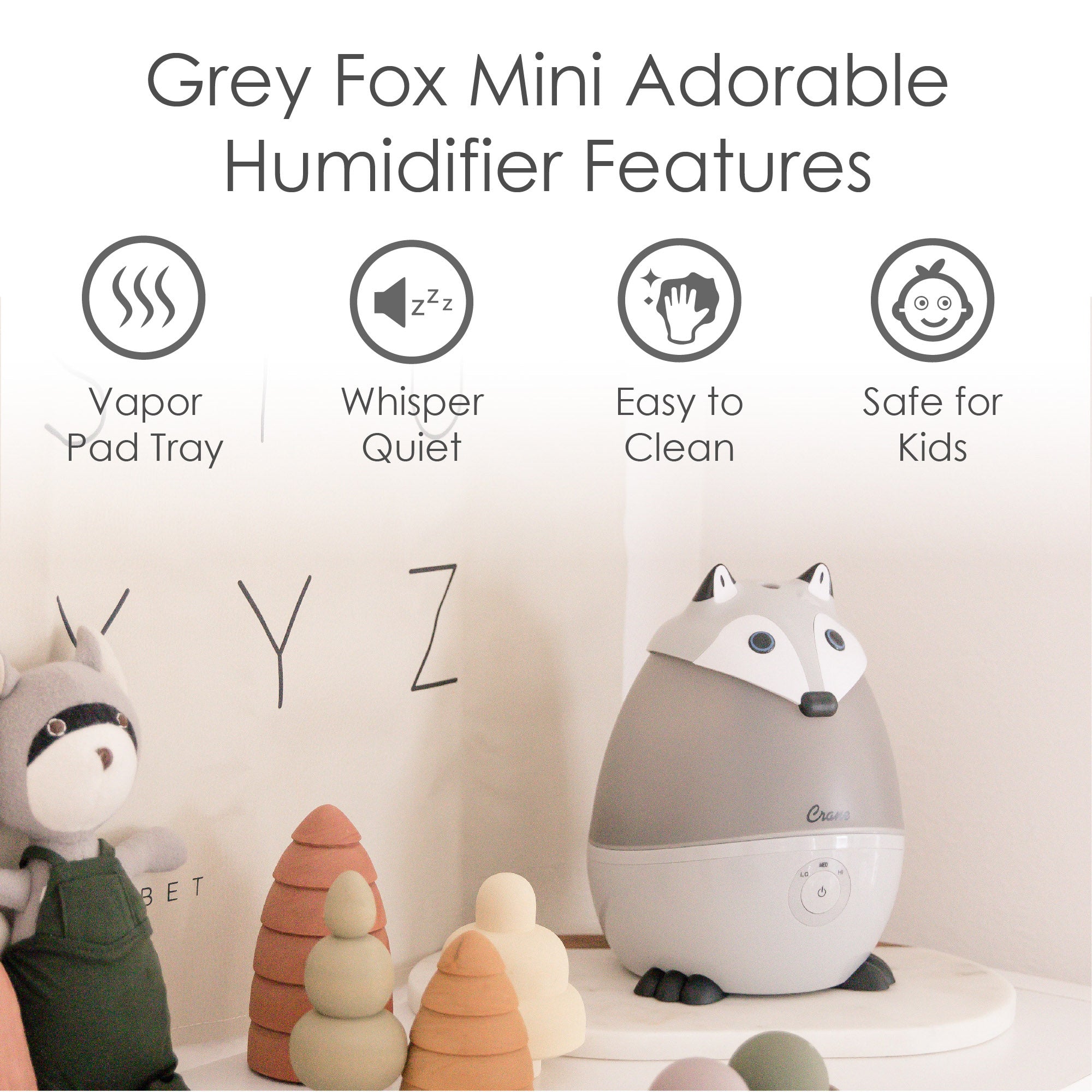 Crane Mini Adorable 0.5-Gal. Ultrasonic Humidifier