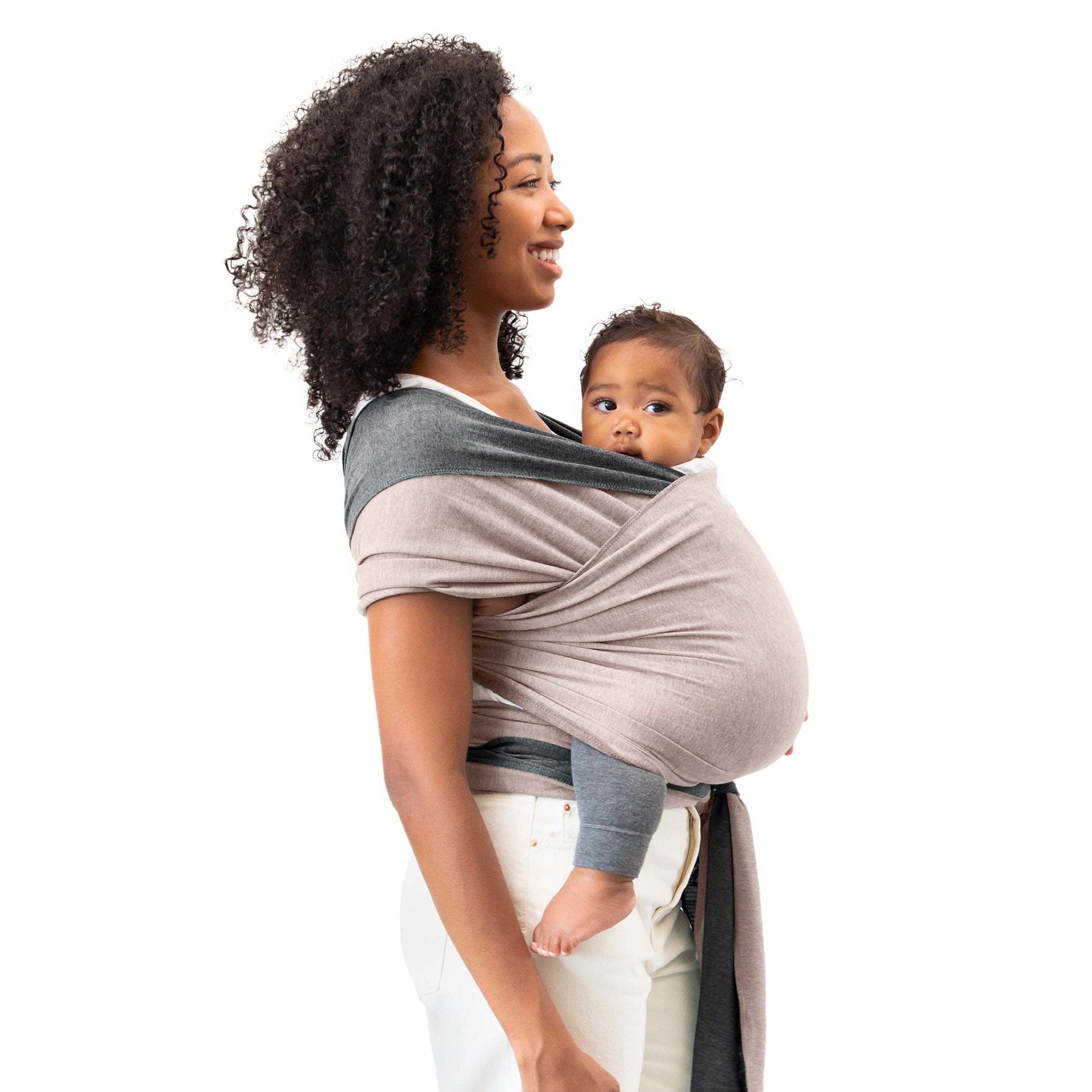 Reversible Wrap Baby Carrier - Taupe/charcoal