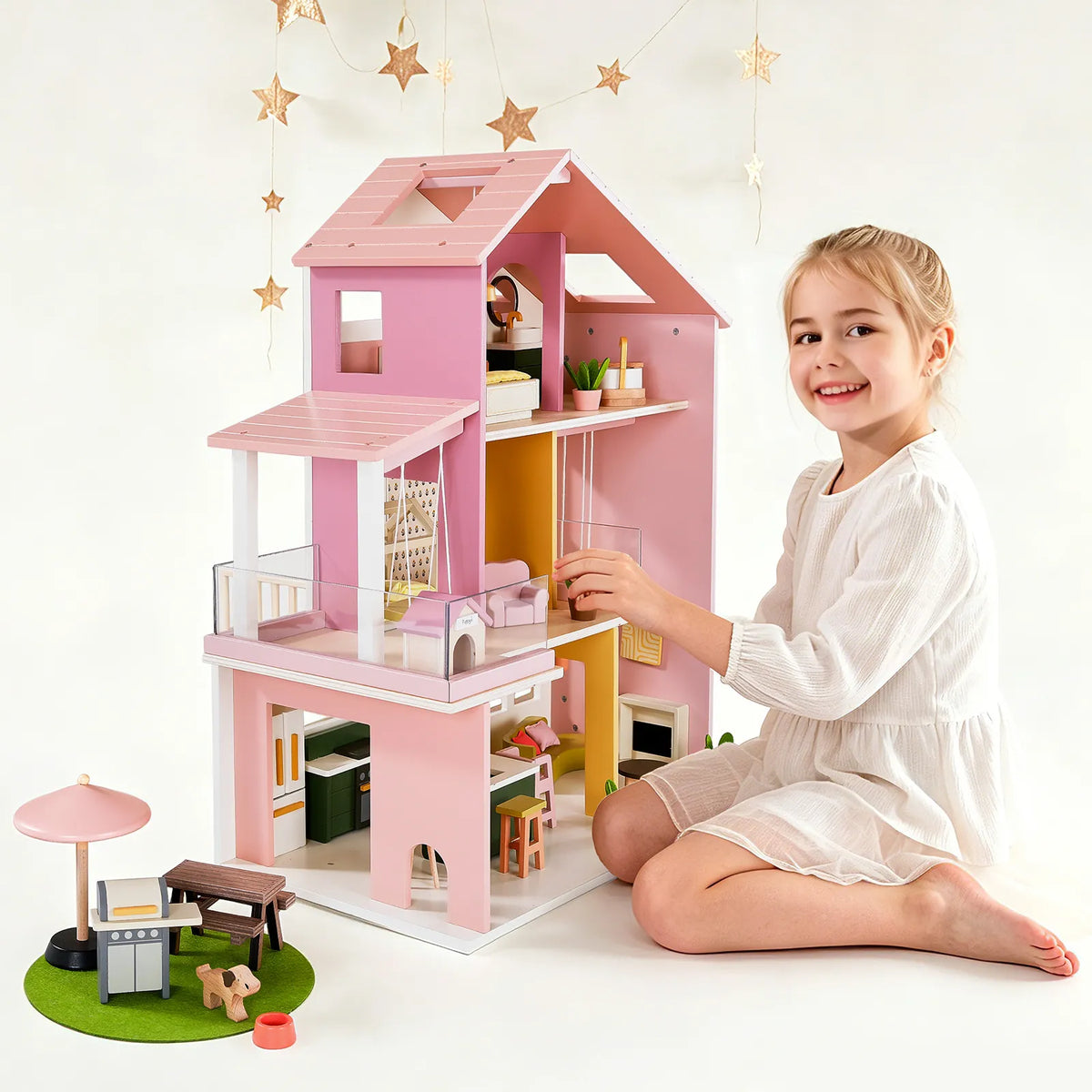 ® Sweetwood Edge Dollhouse - Green & Pink
