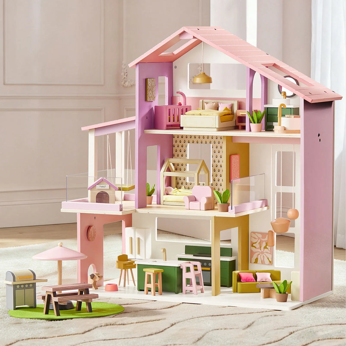 ® Sweetwood Edge Dollhouse - Green & Pink