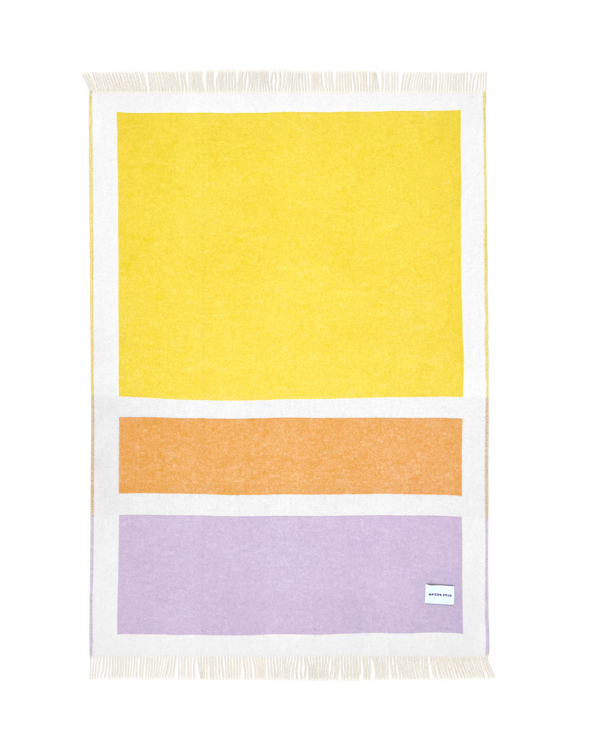 Blanket Color Block No. 1 Lilac / Yellow And Orange 4.25 X 6.5 Ft
