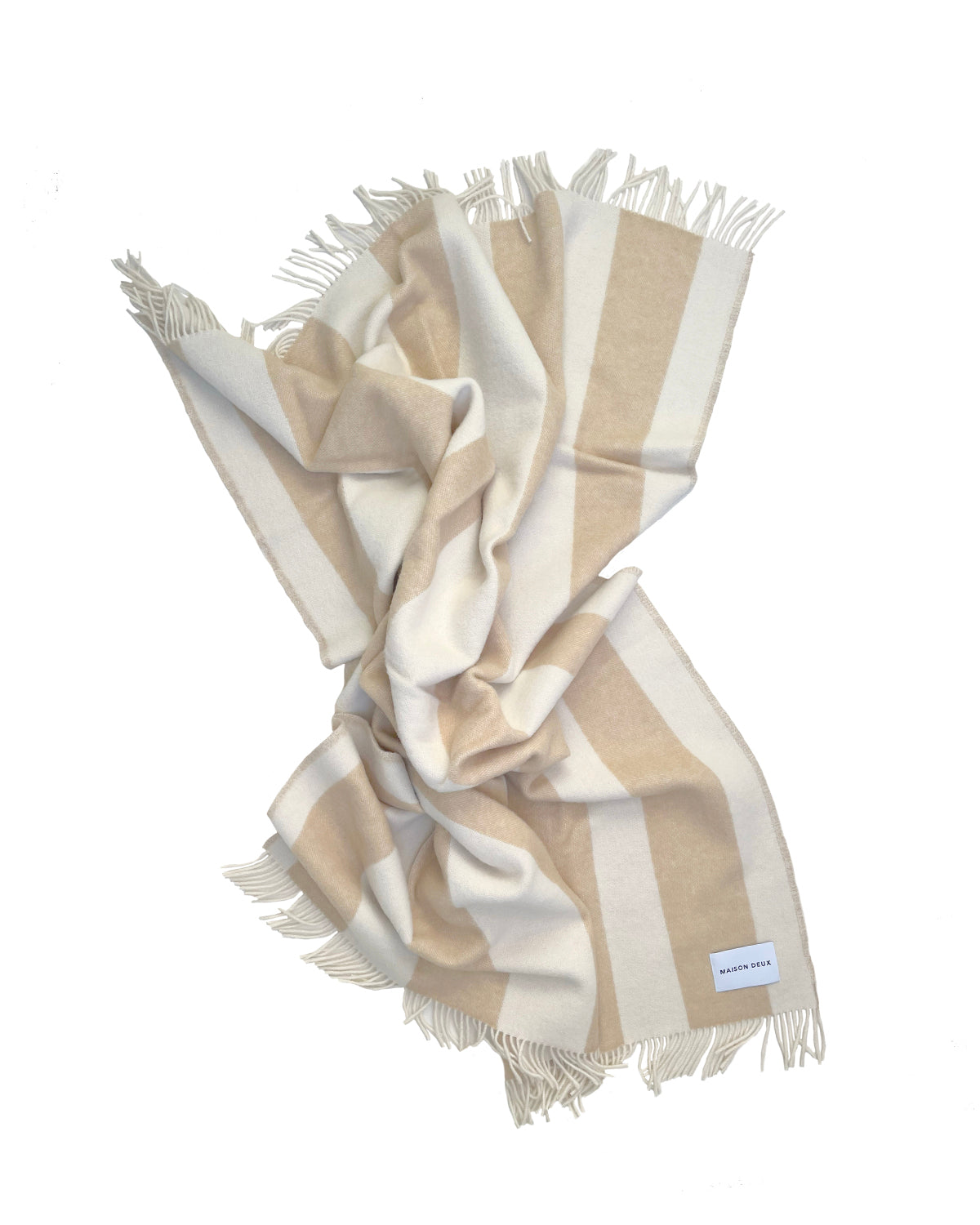 Maison Deux Blanket Rough Stripe Sand