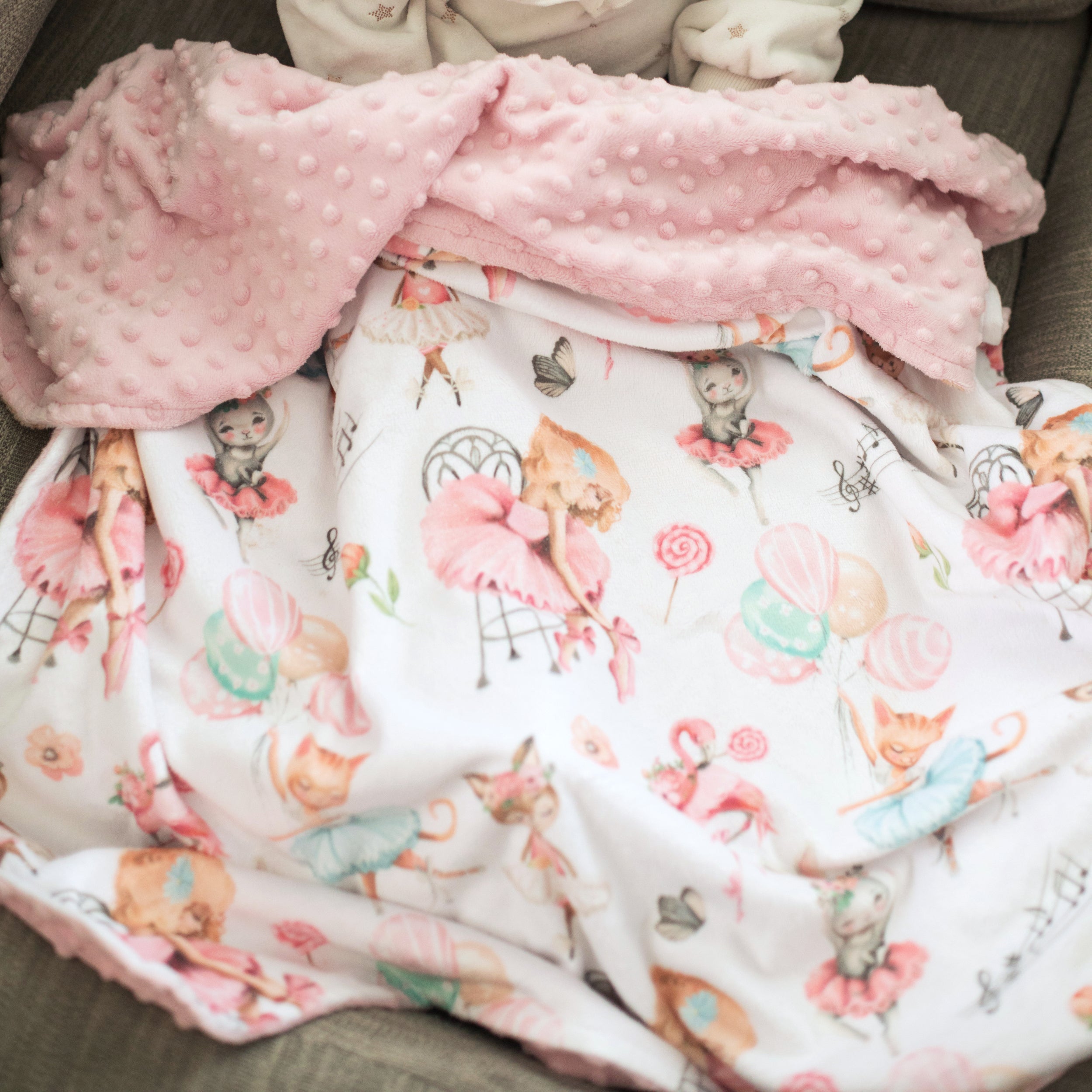 Ballerinas Minky Baby Blanket