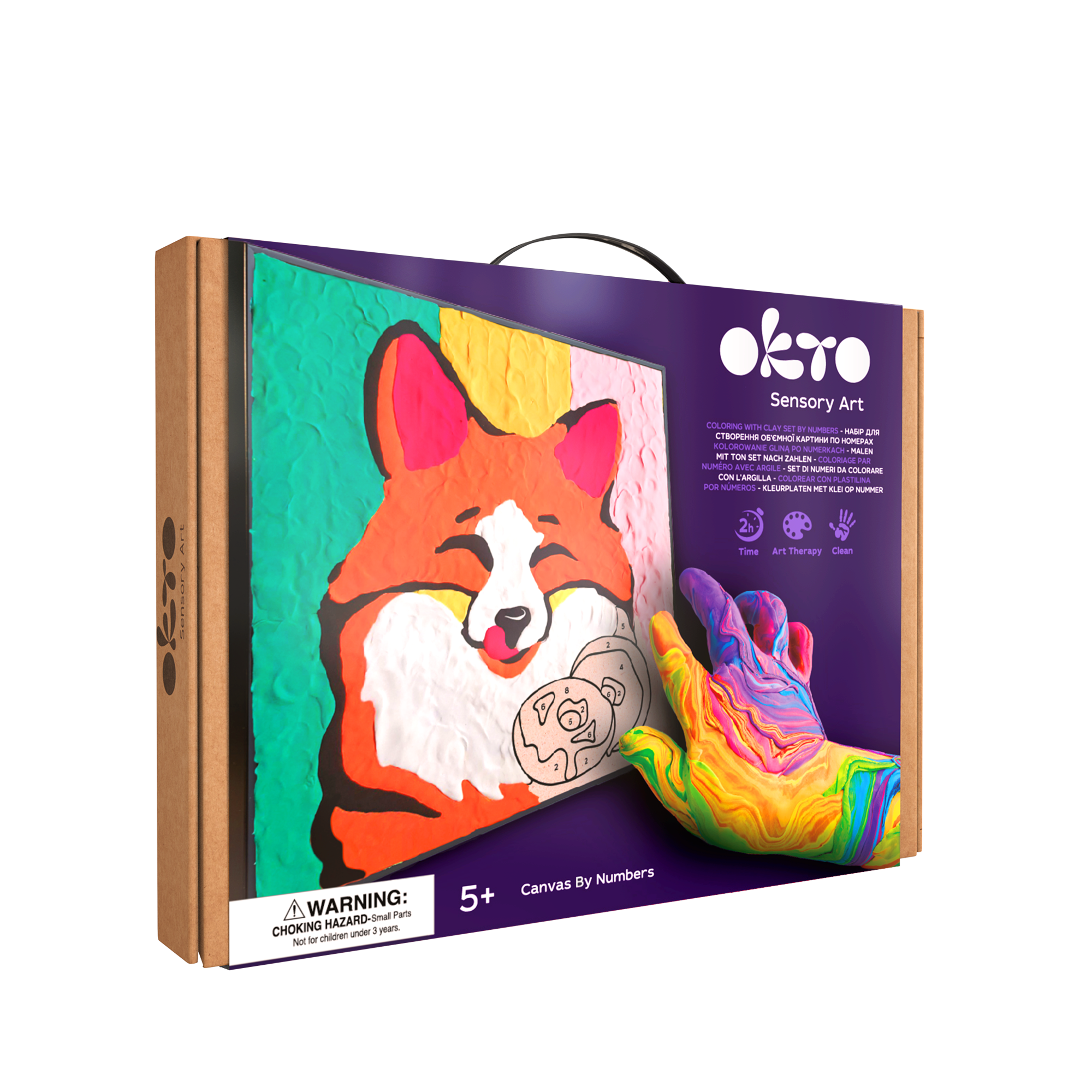 Okto Clay-by-numbers Kit – “fox” (11.4” X 11.4”)