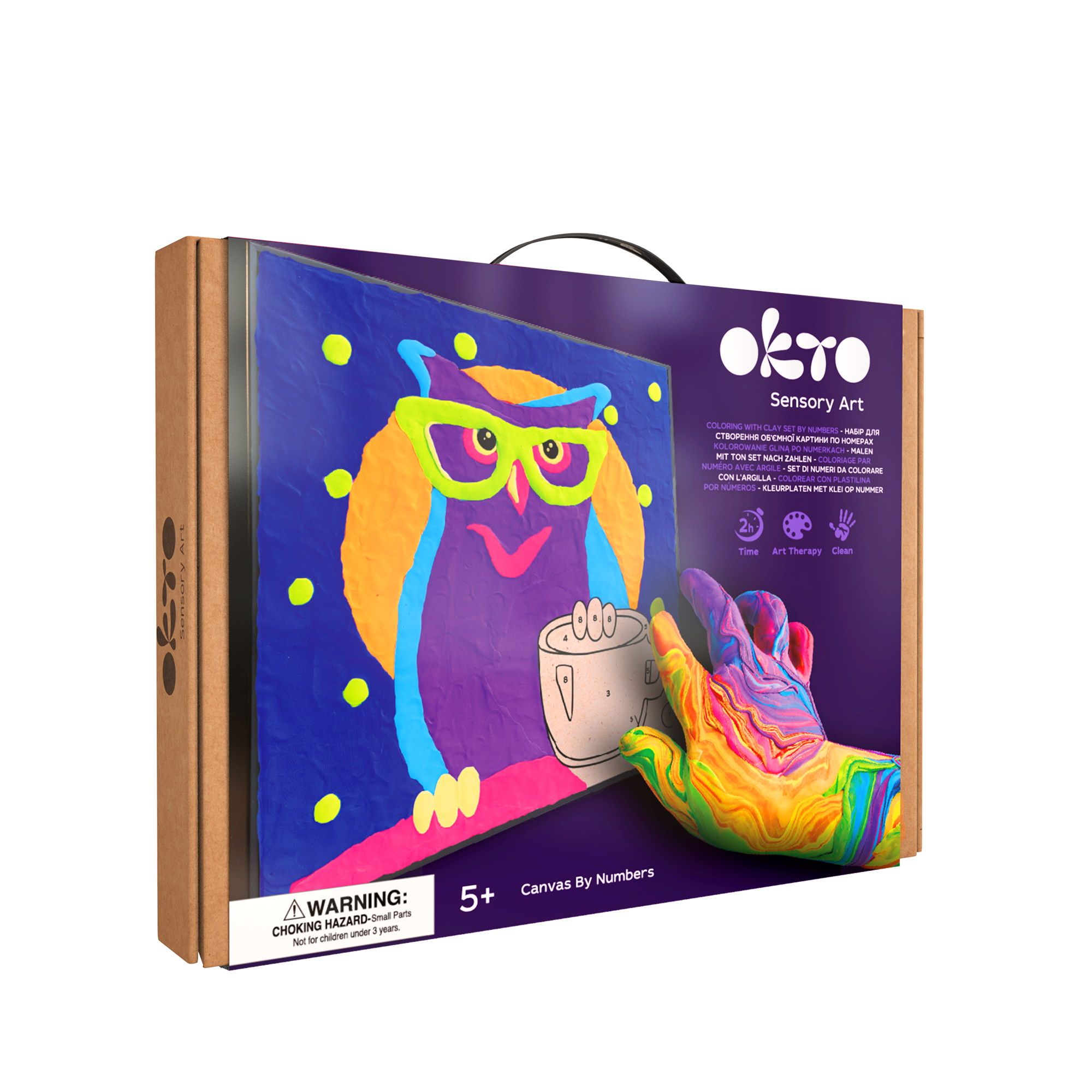 Okto Clay-by-numbers Kit – “owl” (11.4” X 11.4”)