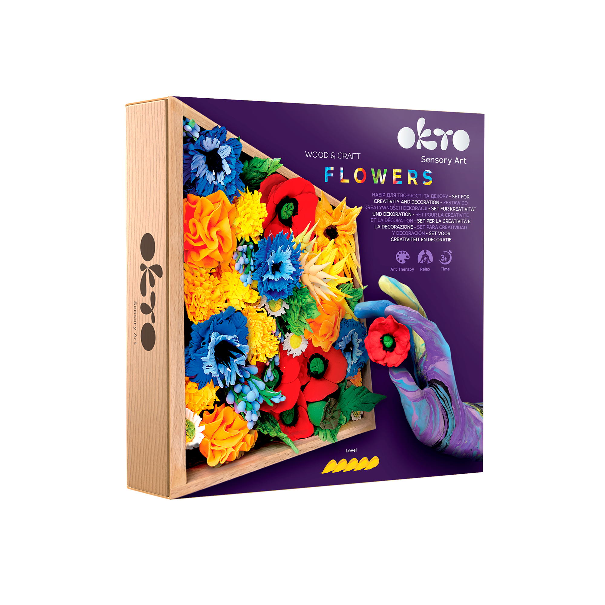 Okto Sensory Art 3d Woodcraft “freedom” – Flowers Craft Kit