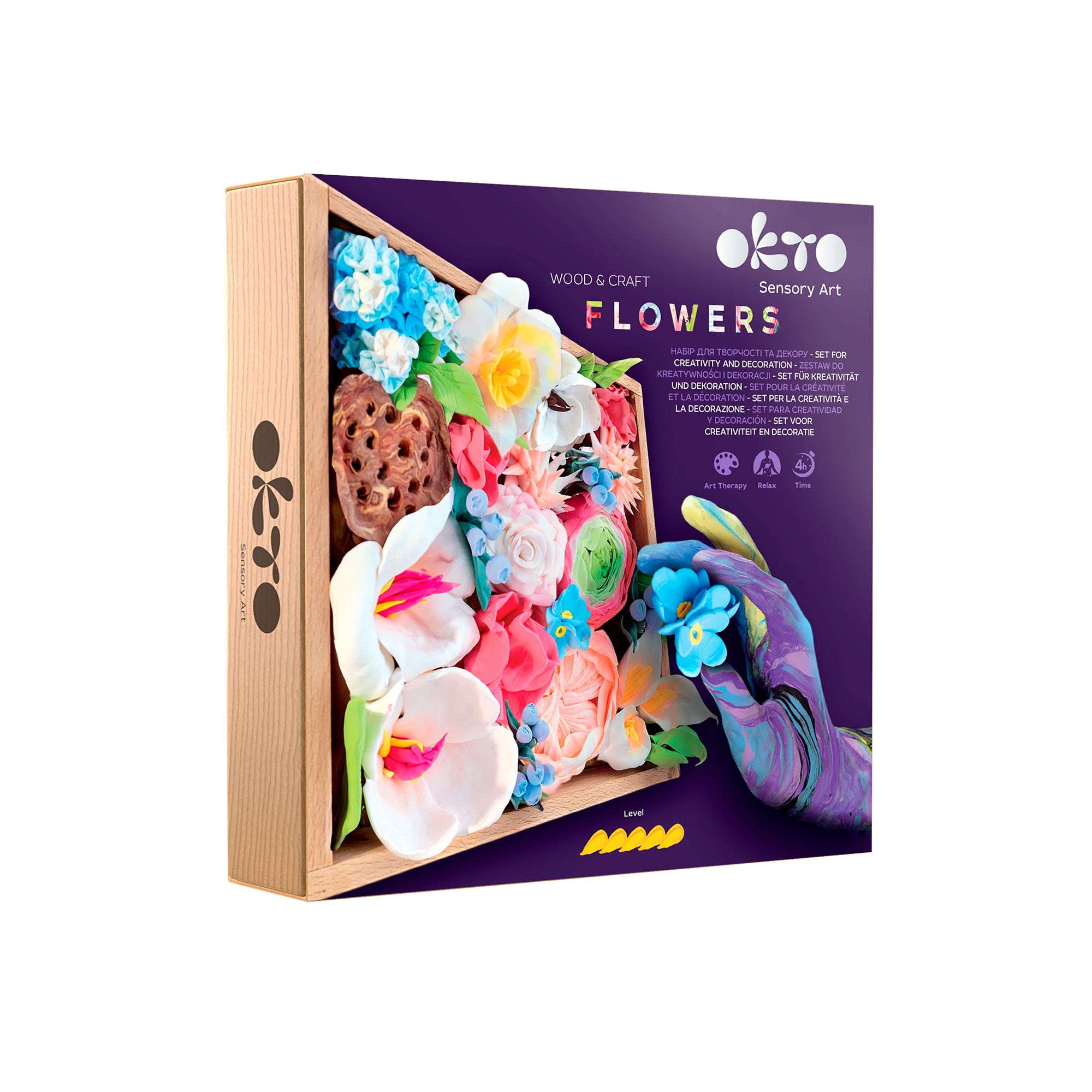 Okto Sensory Art 3d Woodcraft “romance” – Flowers Craft Kit