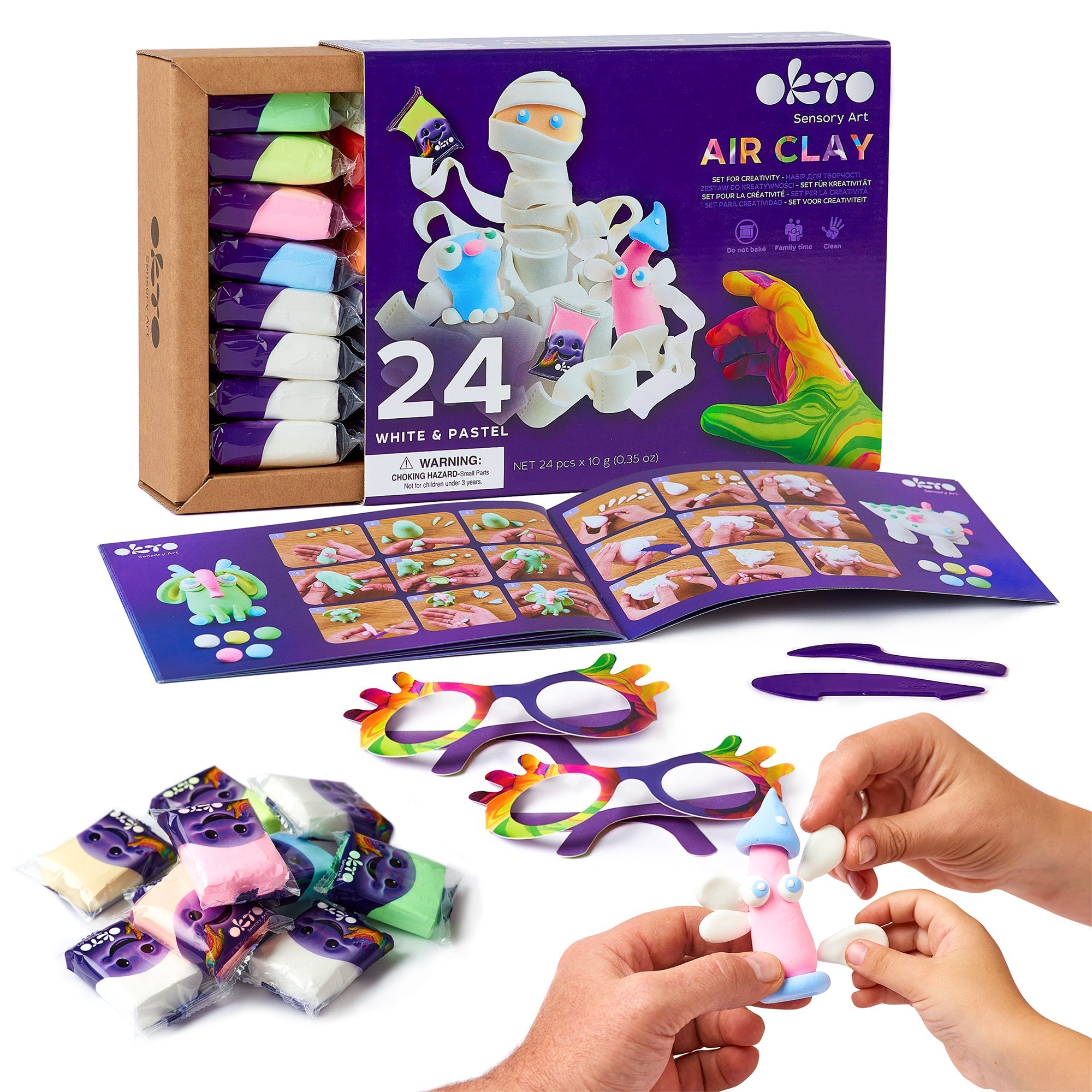 Okto Air Clay Set – 24 Colors “pastel”