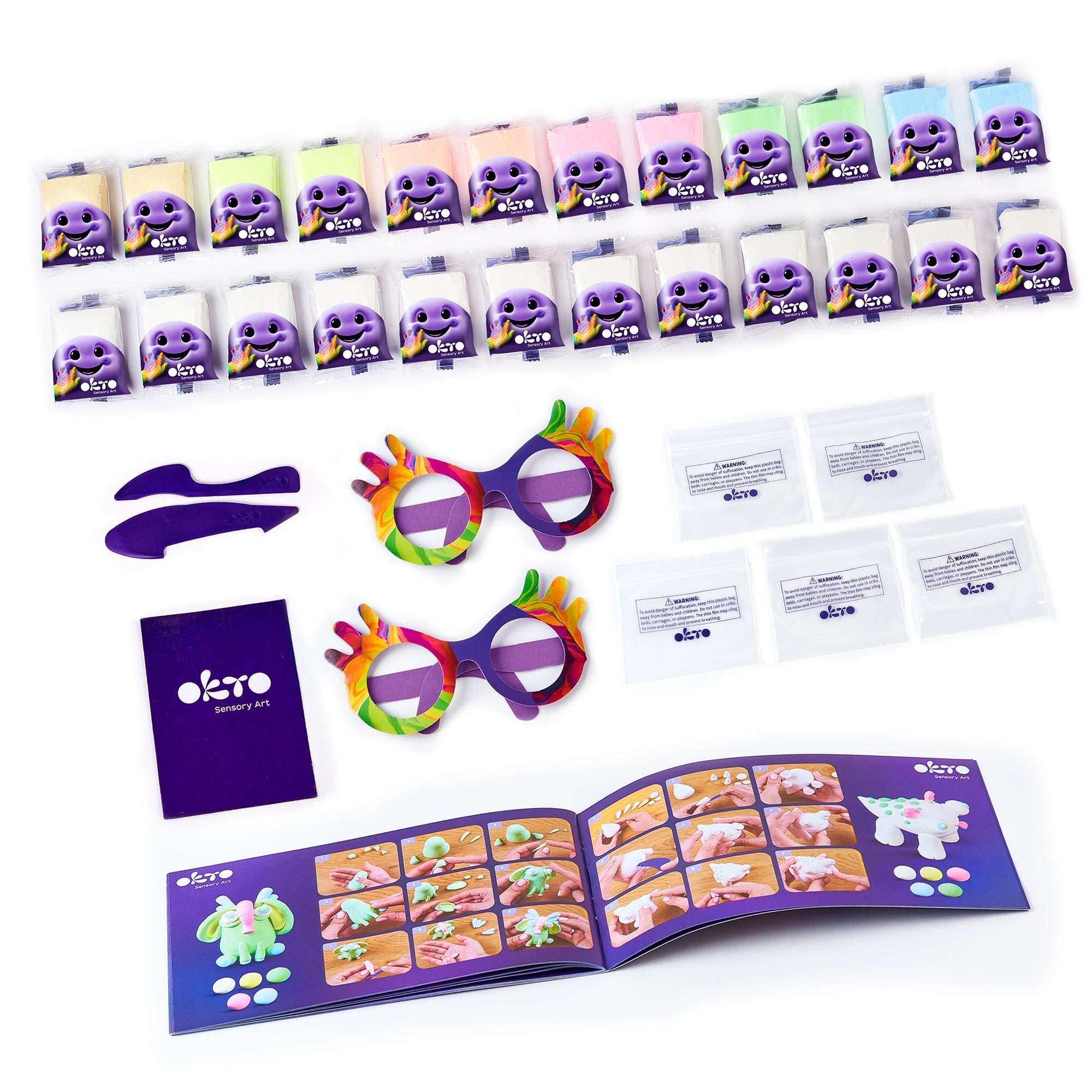 Okto Air Clay Set – 24 Colors “pastel”