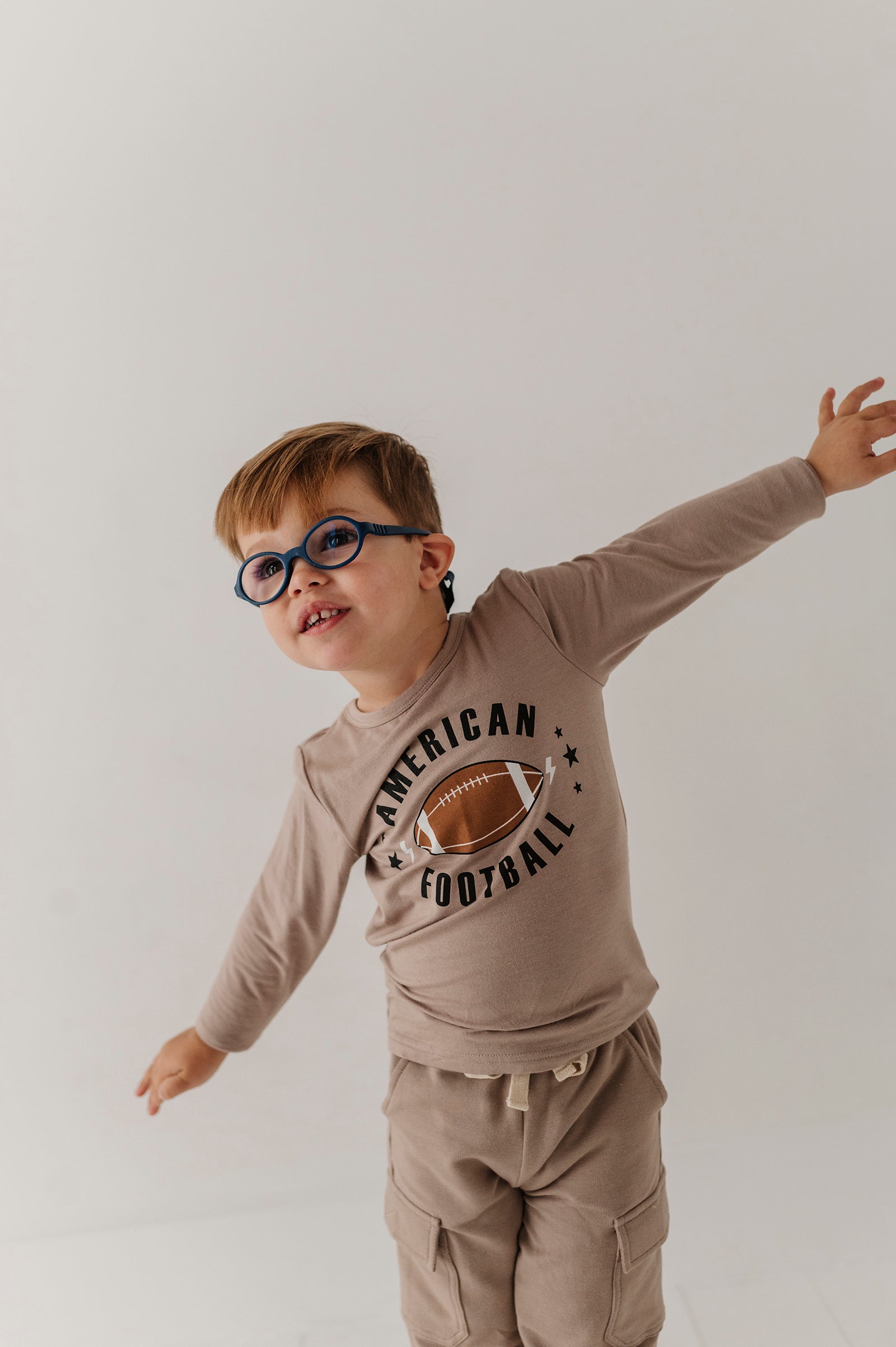 Boys Long Sleeve Tee In American Football