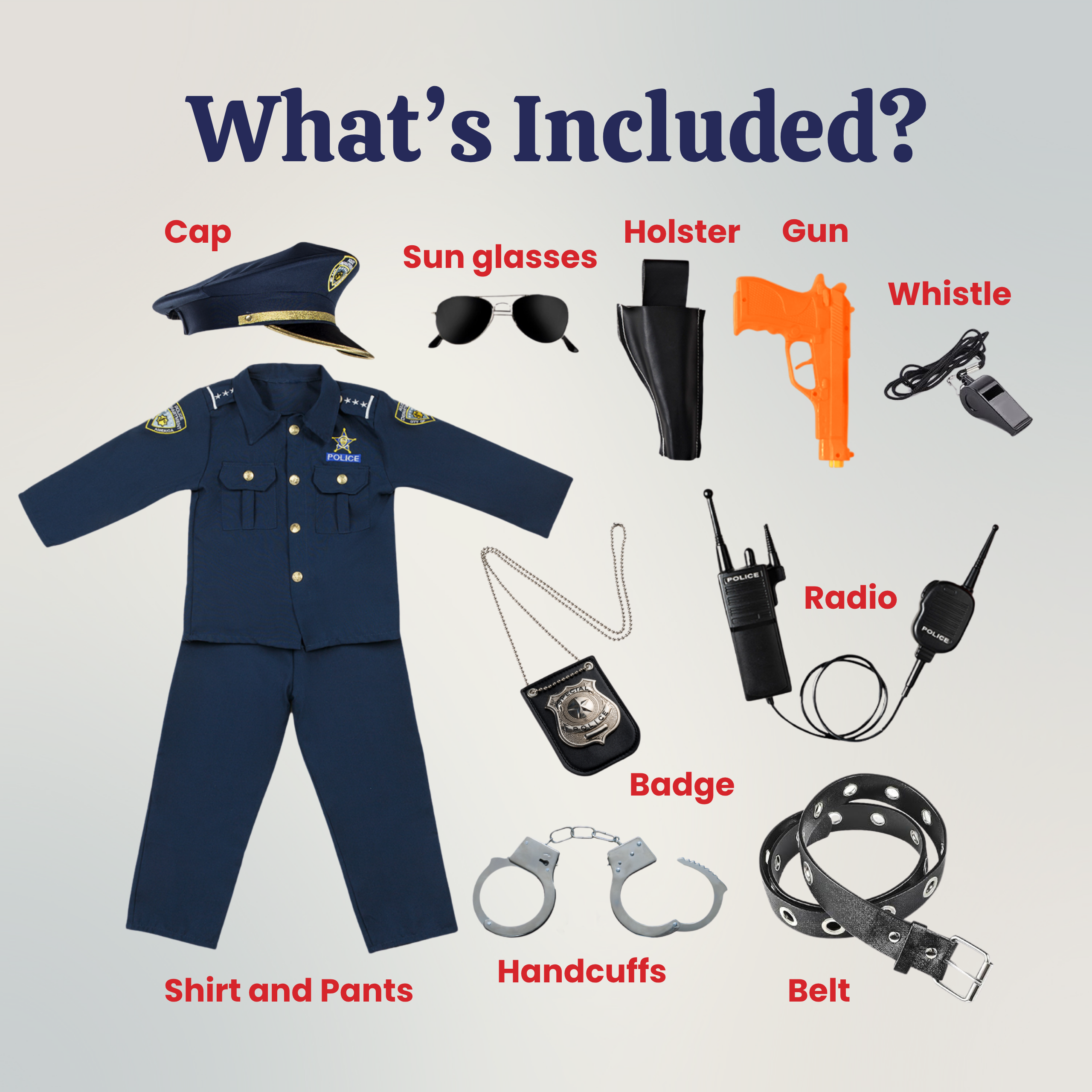 Police Officer Costume Set - Kids