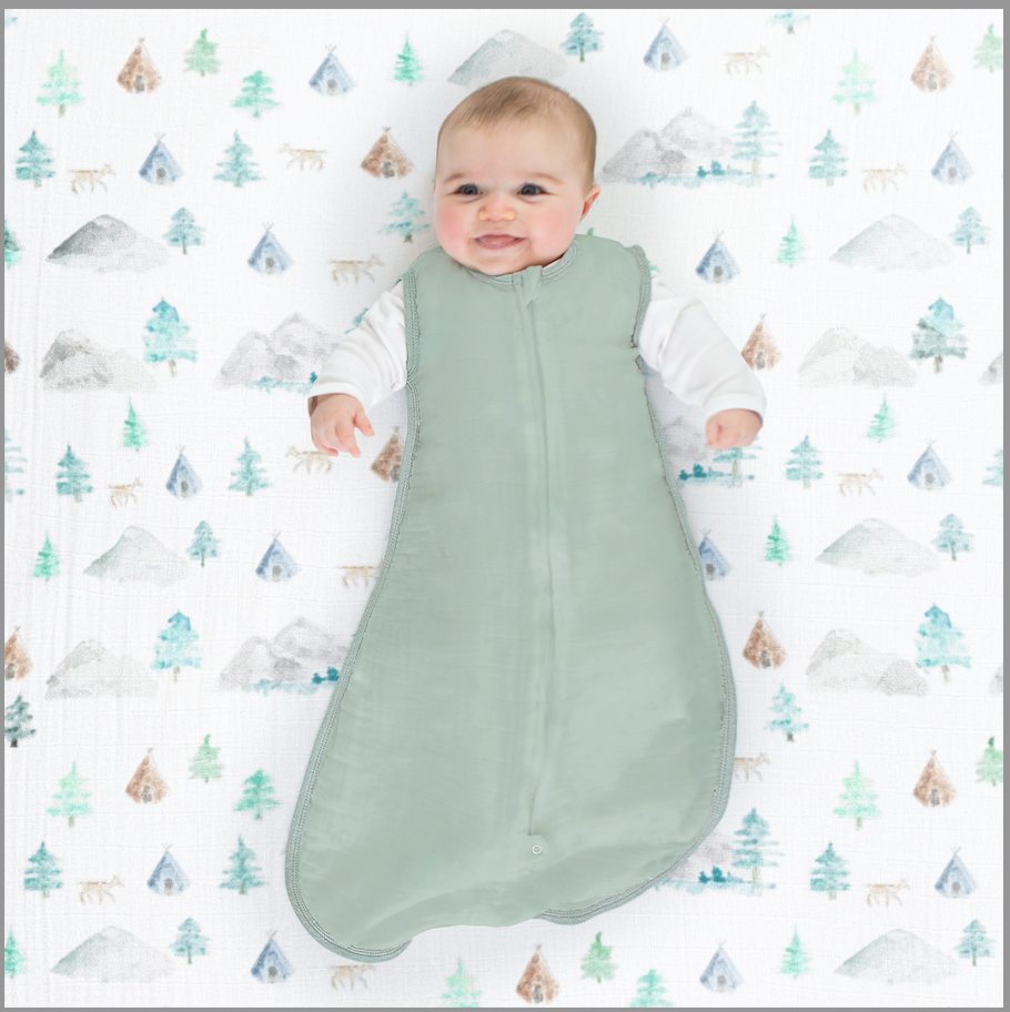 Muslin Non-weighted Zzzipme Sack - Jadeite