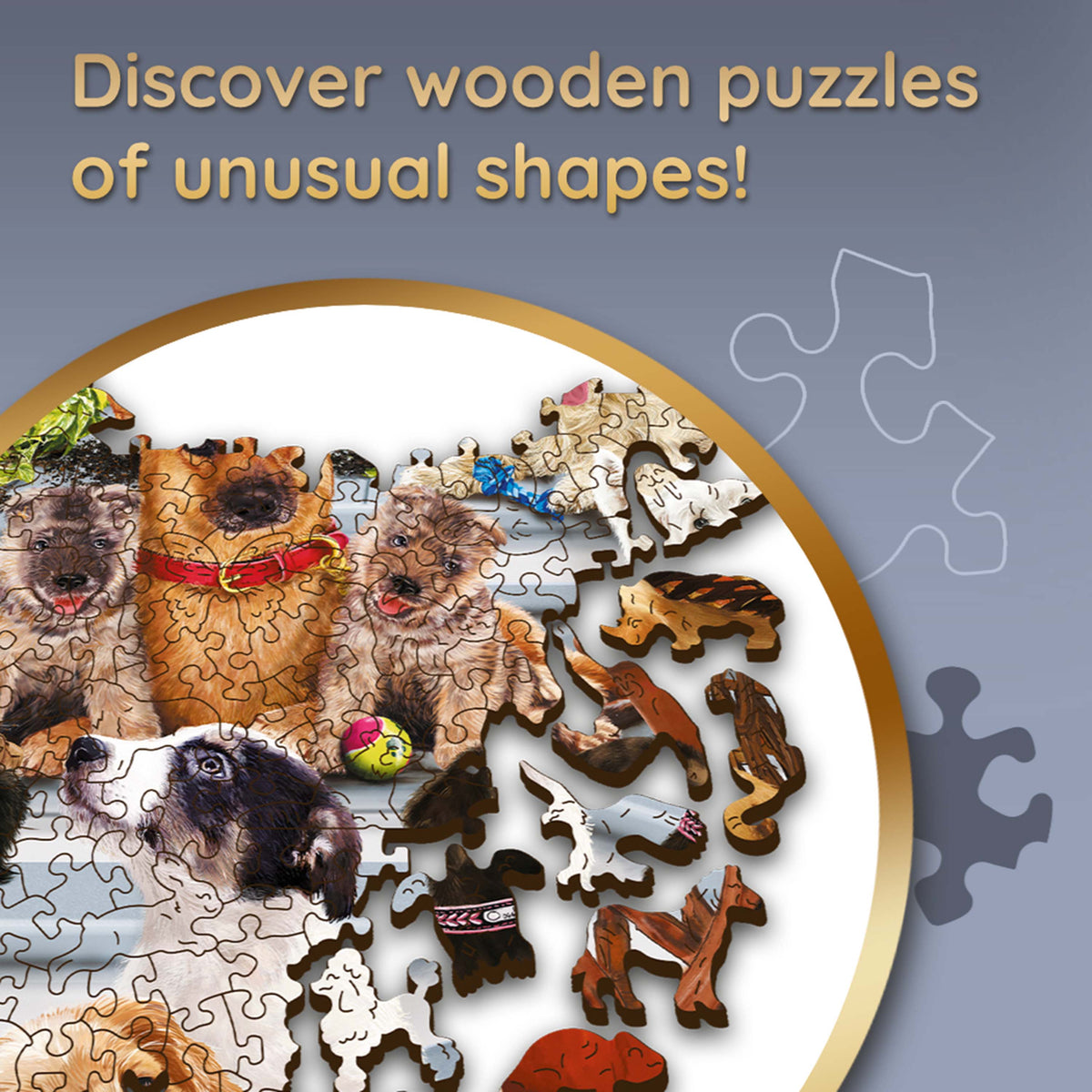 Wood Craft 1000 Piece Wooden Puzzle - Doggy Friendship