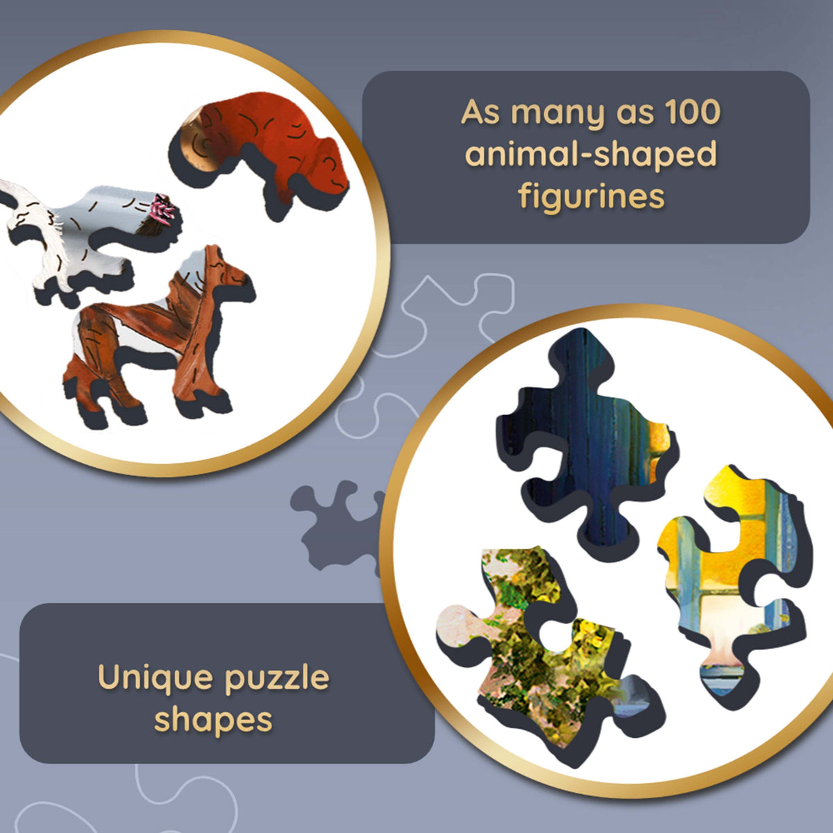 Wood Craft 1000 Piece Wooden Puzzle - Doggy Friendship