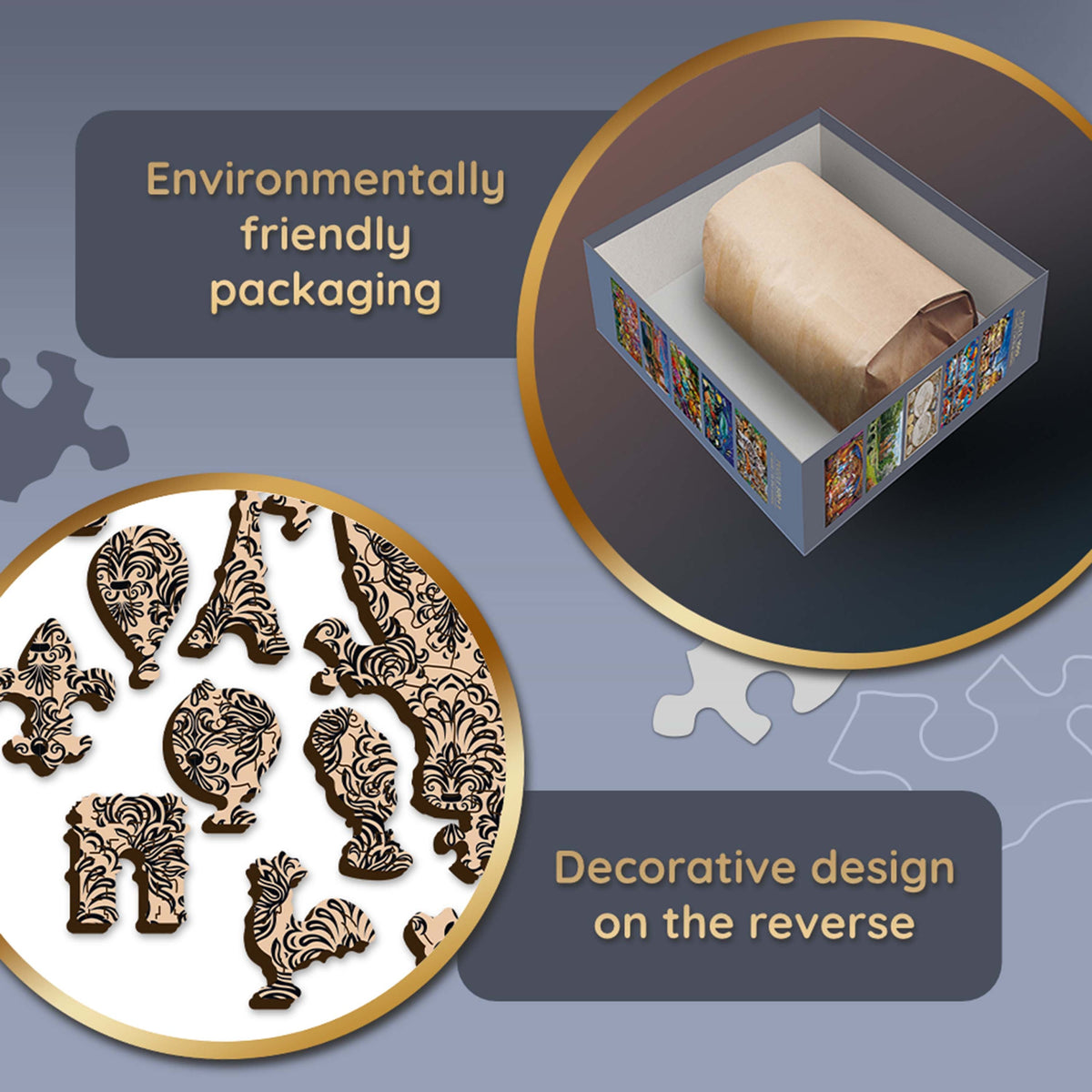 Wood Craft 1000 Piece Wooden Puzzle - Doggy Friendship