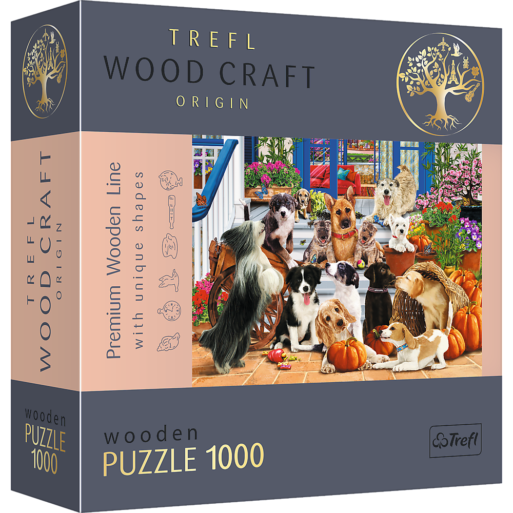 Wood Craft 1000 Piece Wooden Puzzle - Doggy Friendship
