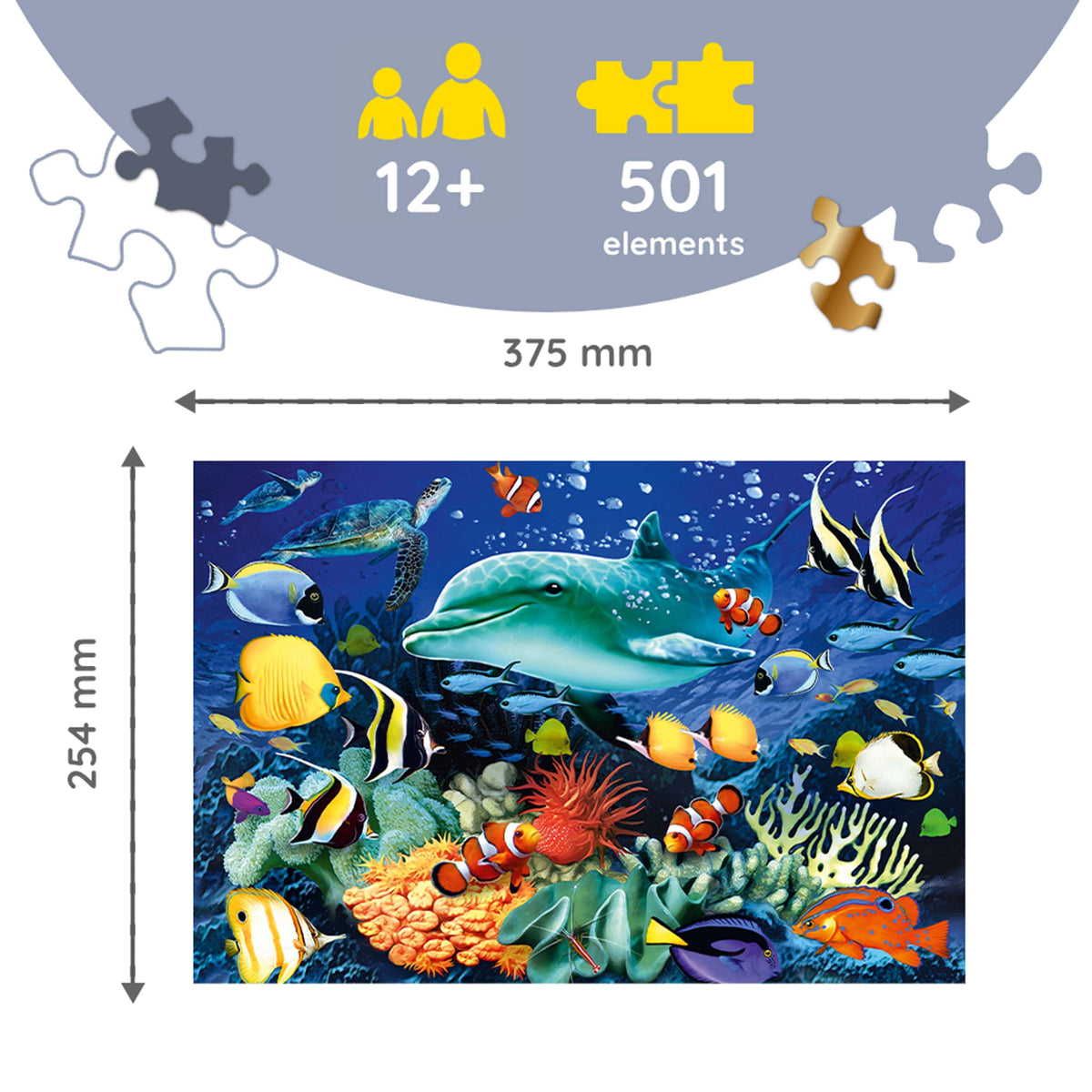 Wood Craft 501 Piece Wooden Puzzle - Sea Life