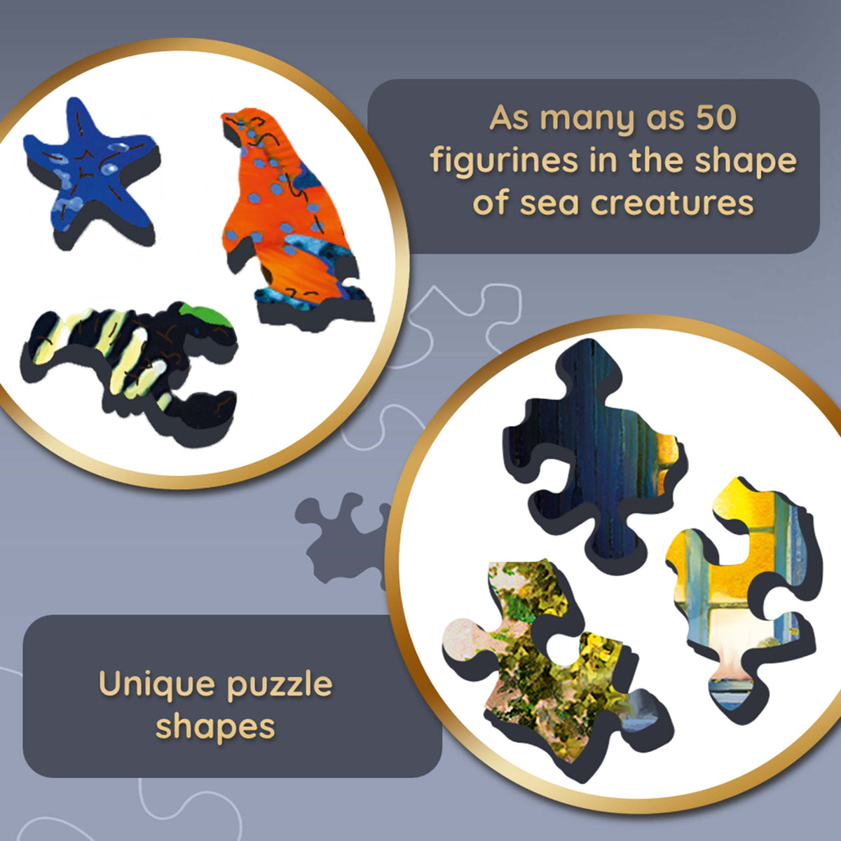 Wood Craft 501 Piece Wooden Puzzle - Sea Life