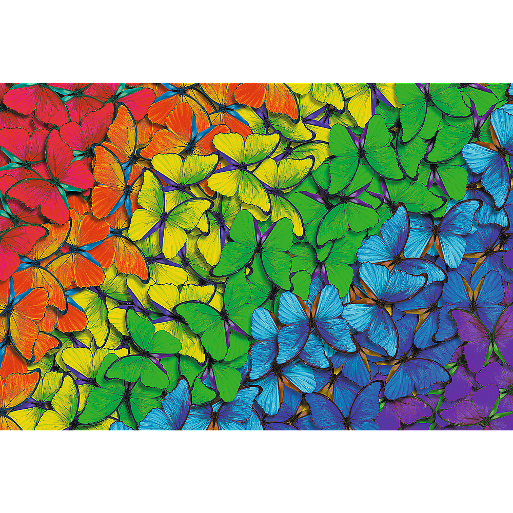 Wood Craft 501 Piece Wooden Puzzle - Rainbow Butterflies