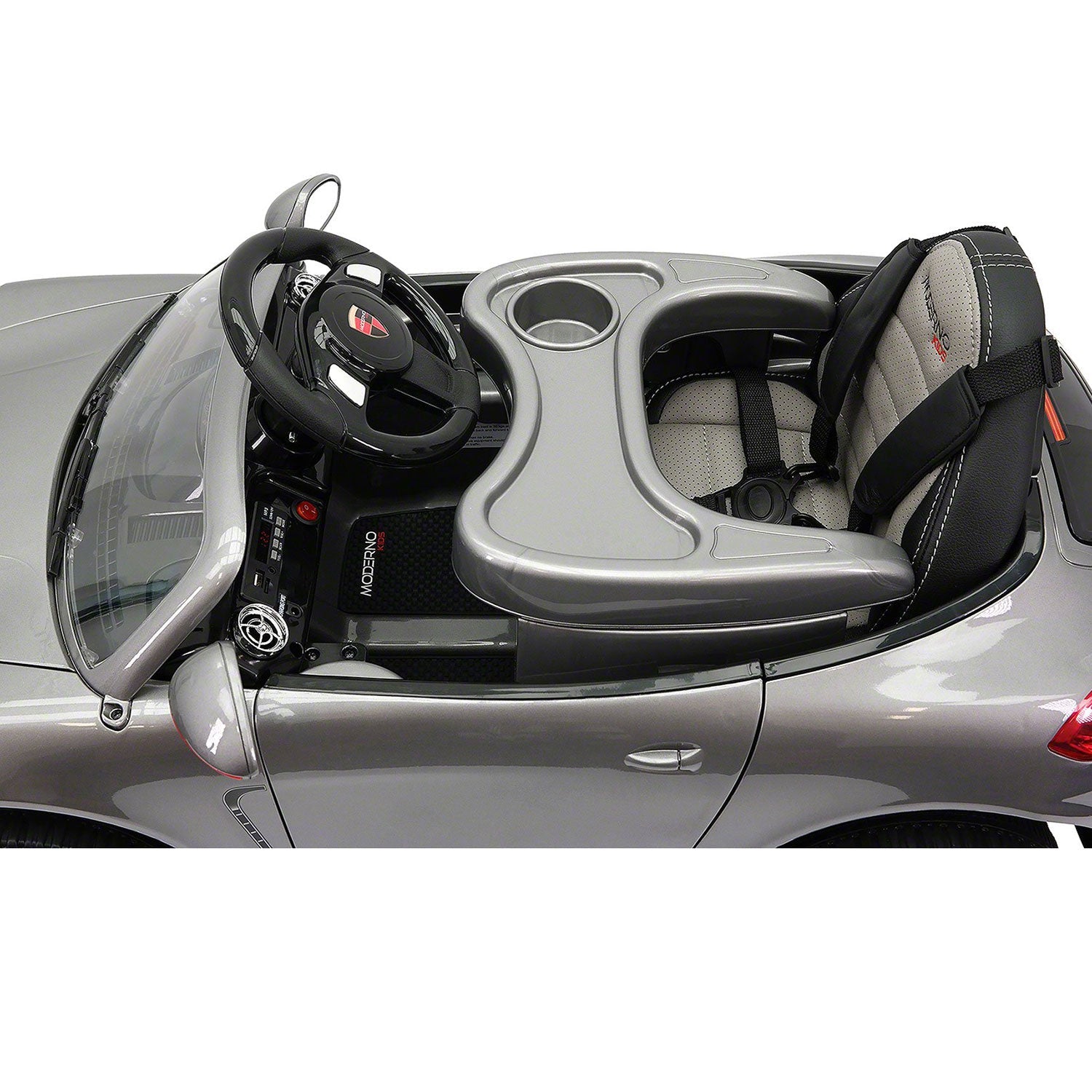 Kiddie Roadster 12v Kids Electric Ride-on Car With R/c Parental Remote | Gray Metallic