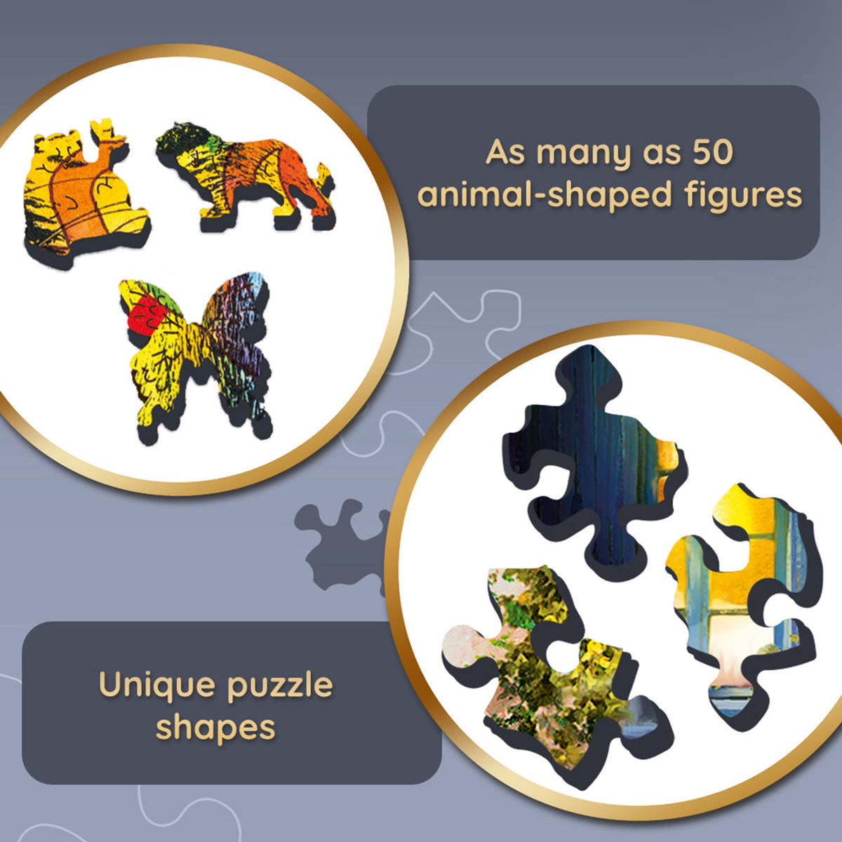 Wood Craft 501 Piece Wooden Puzzle - Colorful Puppy