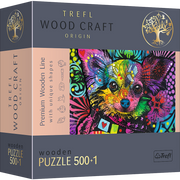 Wood Craft 501 Piece Wooden Puzzle - Colorful Puppy