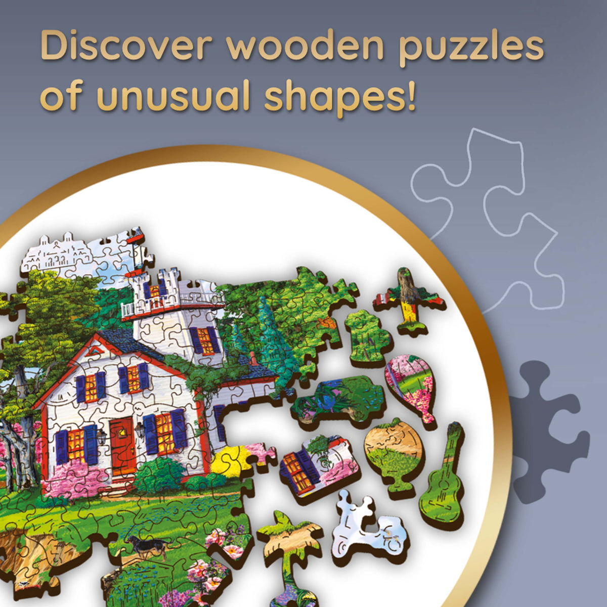 Wood Craft 501 Piece Wooden Puzzle - Summer Haven