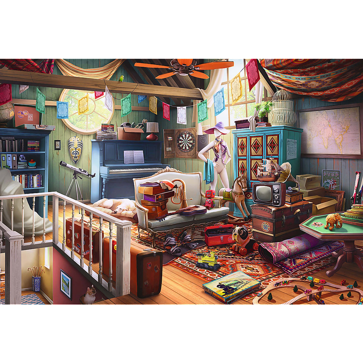 Wood Craft 501 Piece Wooden Puzzle - Treasures In The Attic