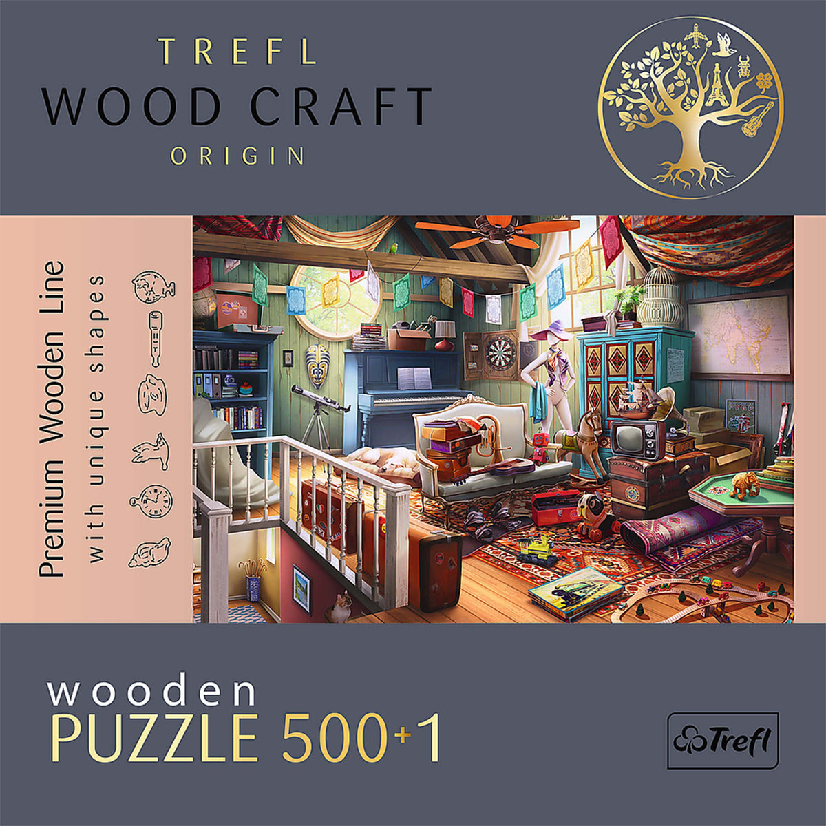 Wood Craft 501 Piece Wooden Puzzle - Treasures In The Attic