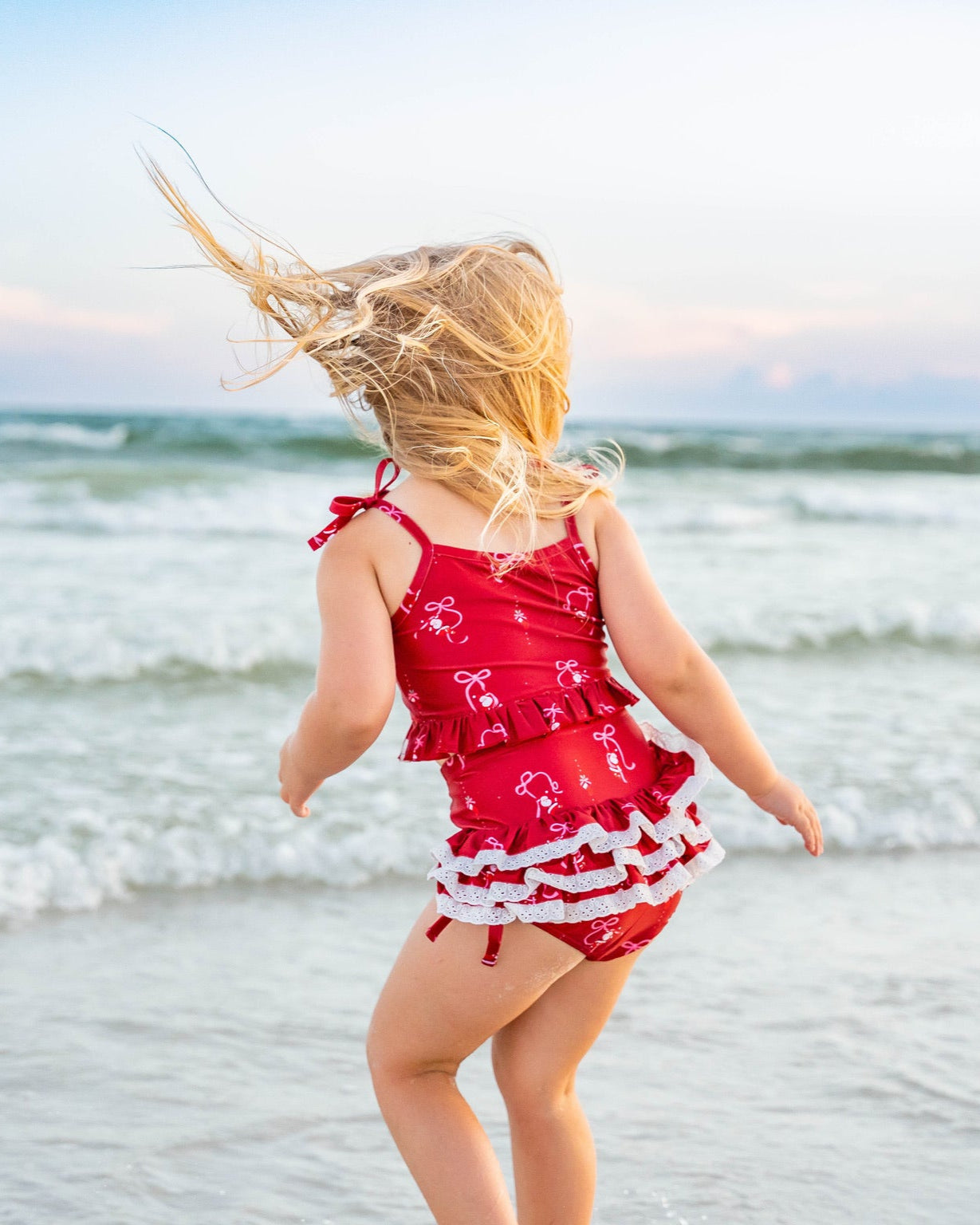 *preorder* Santa's Sleigh Bows High Waisted Bikini