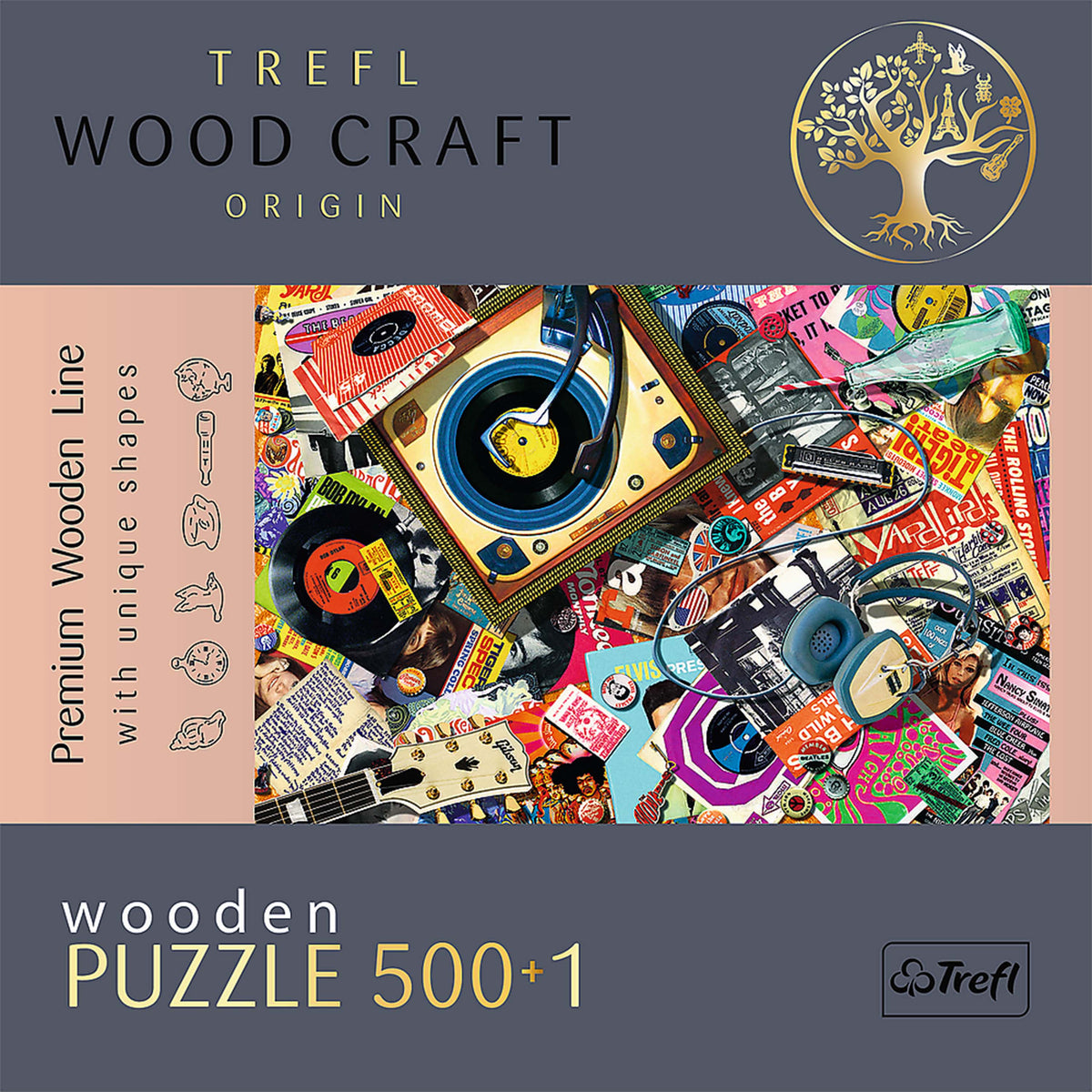 Wood Craft 501 Piece Wooden Puzzle - In The World Of Music