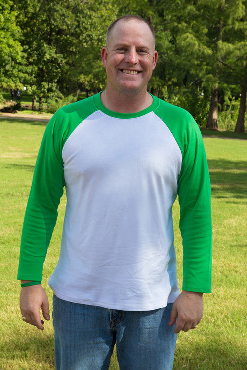 Adult Unisex  Long Sleeve Raglan Shirt