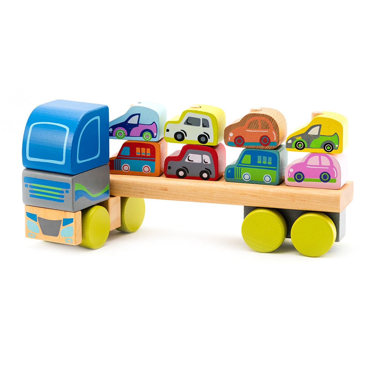 Wise Elk/Cubika Wooden Toy - Truck with Cars LM-12 by Wise Elk