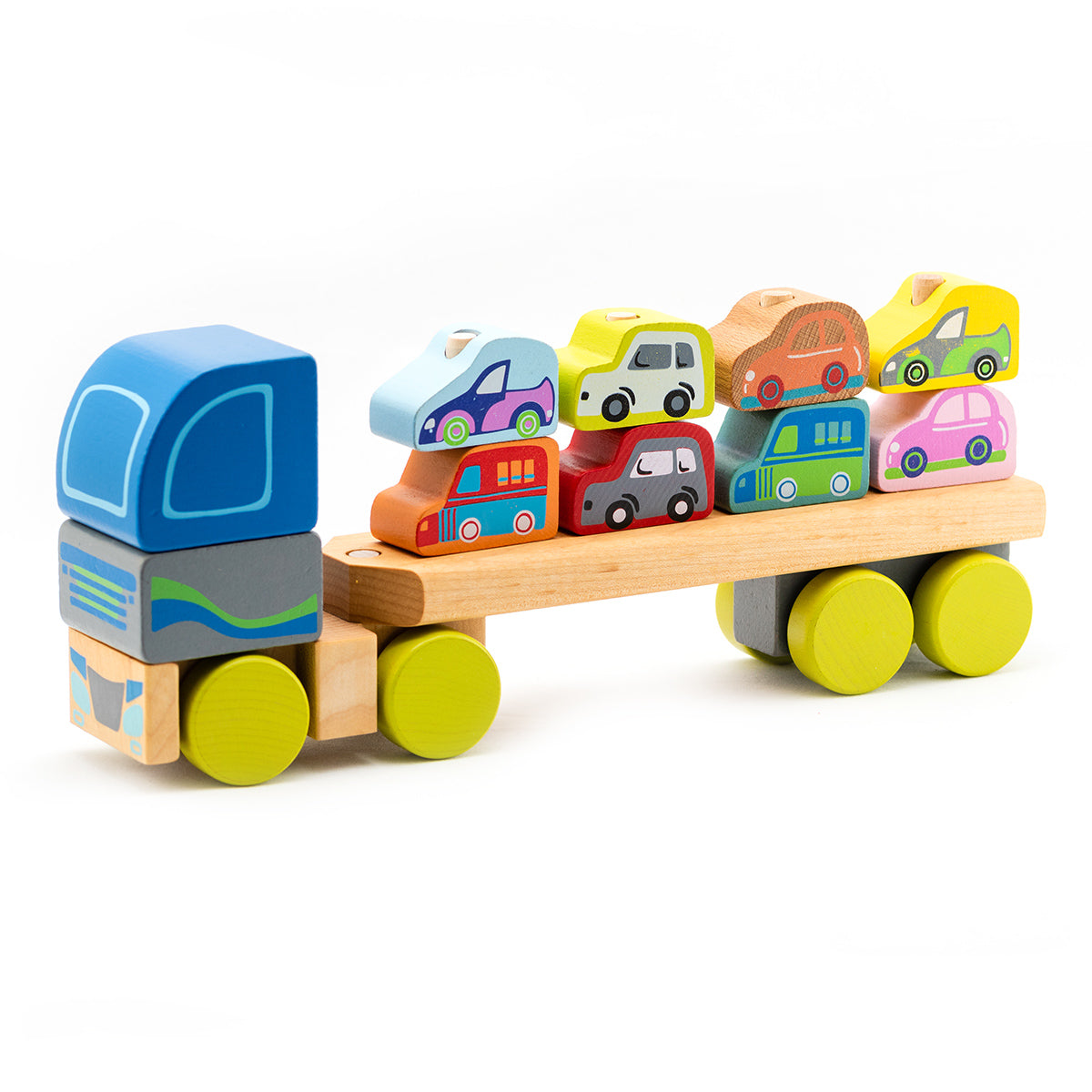 Wise Elk/Cubika Wooden Toy - Truck with Cars LM-12 by Wise Elk